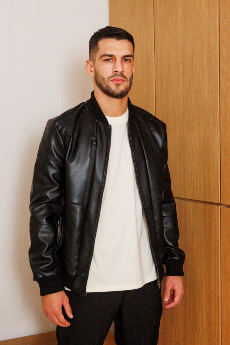 Veste Simili cuir noir