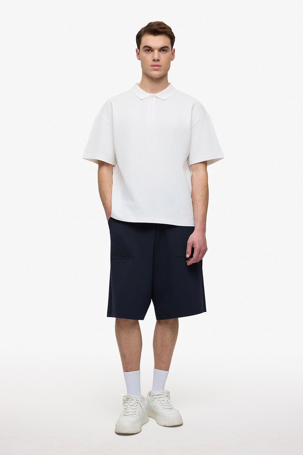 Polo petit cœur blanc