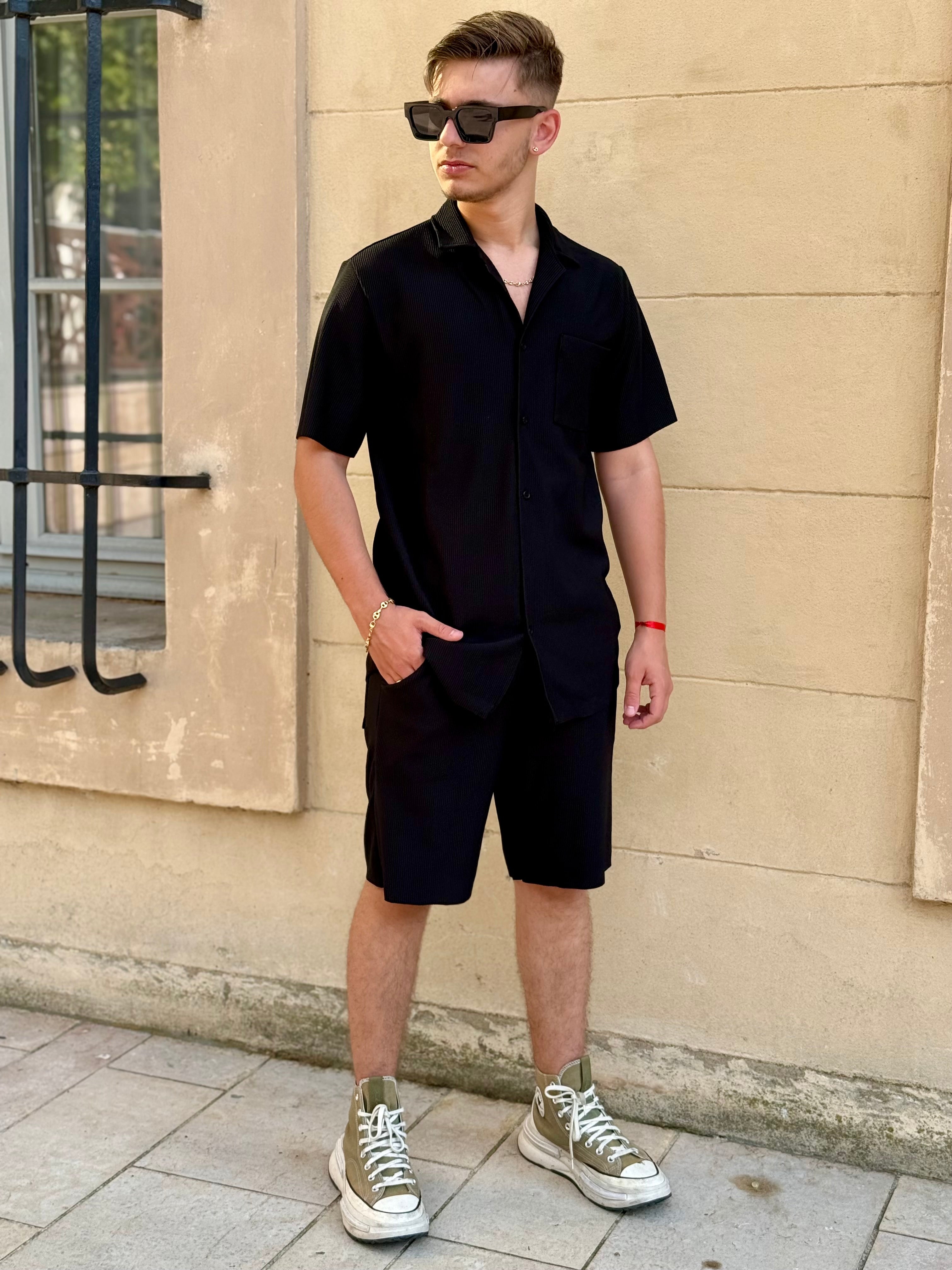 Ensemble Pablo short + chemise noir