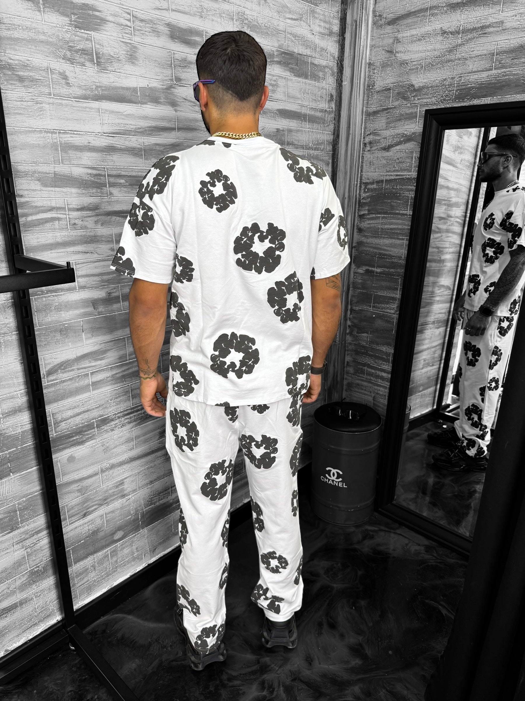 Ensemble Tears t-shirt pantalon blanc