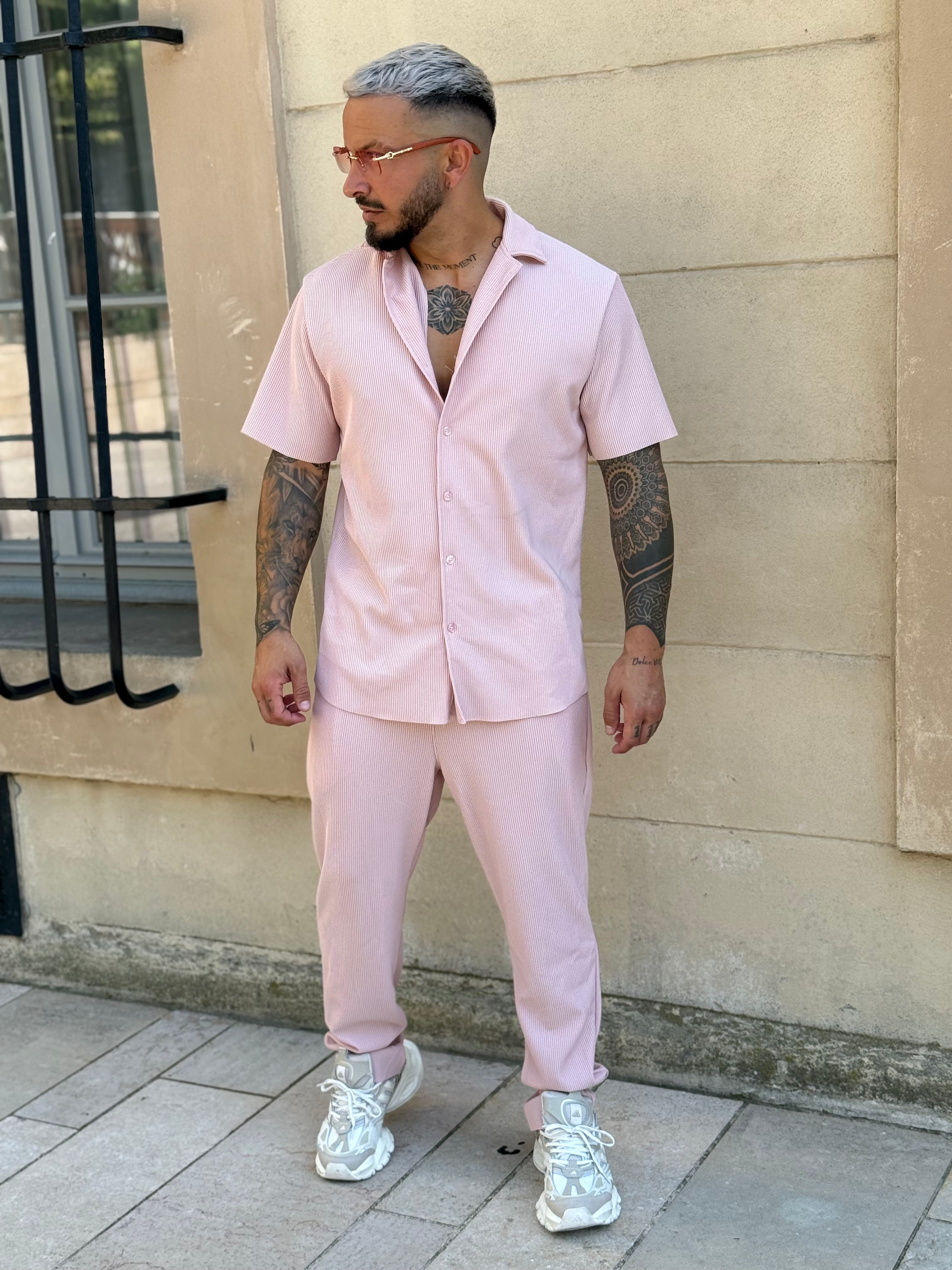 Ensemble Pablo Chemise pantalon Rose
