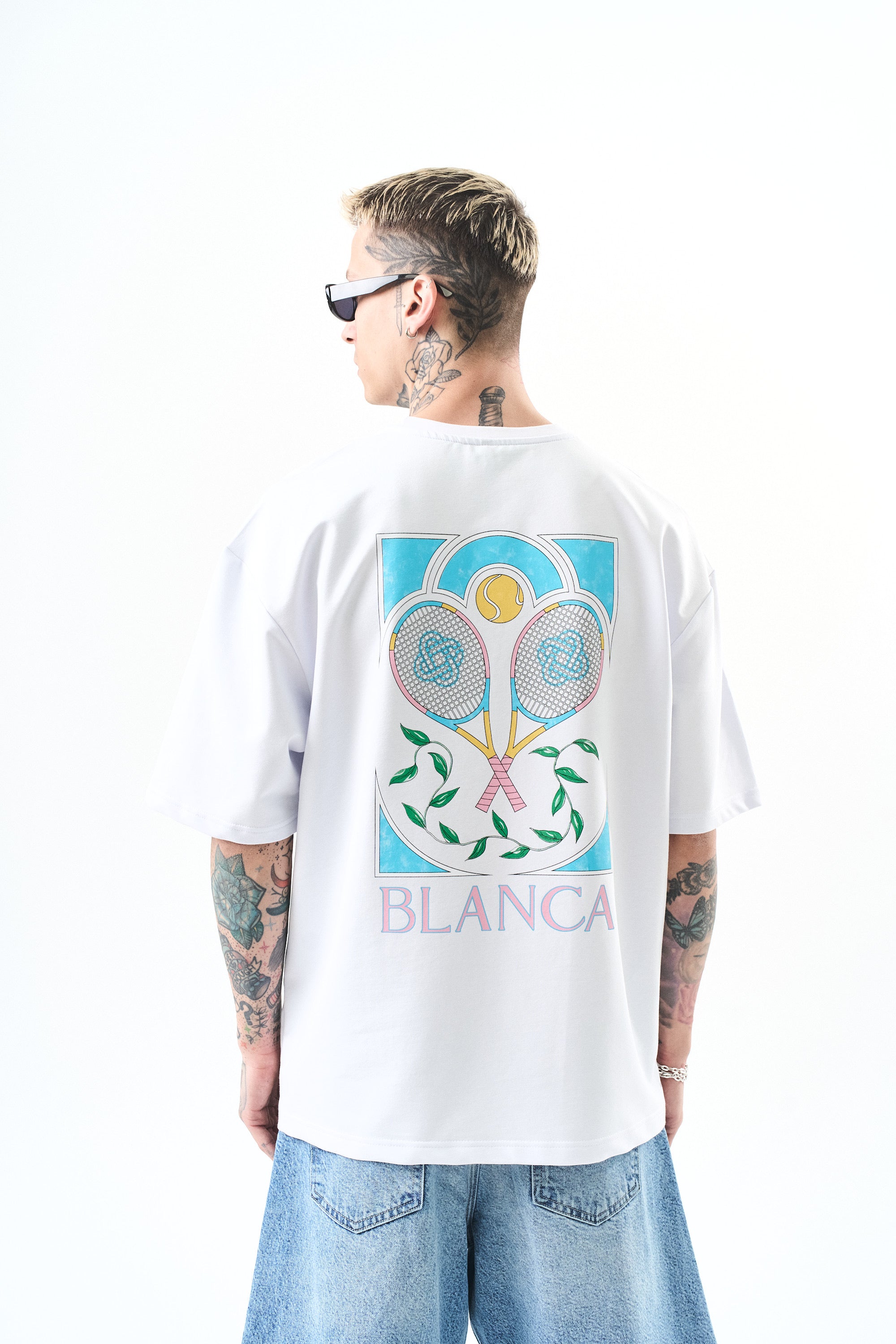 T-shirt Blanca raquette blanc
