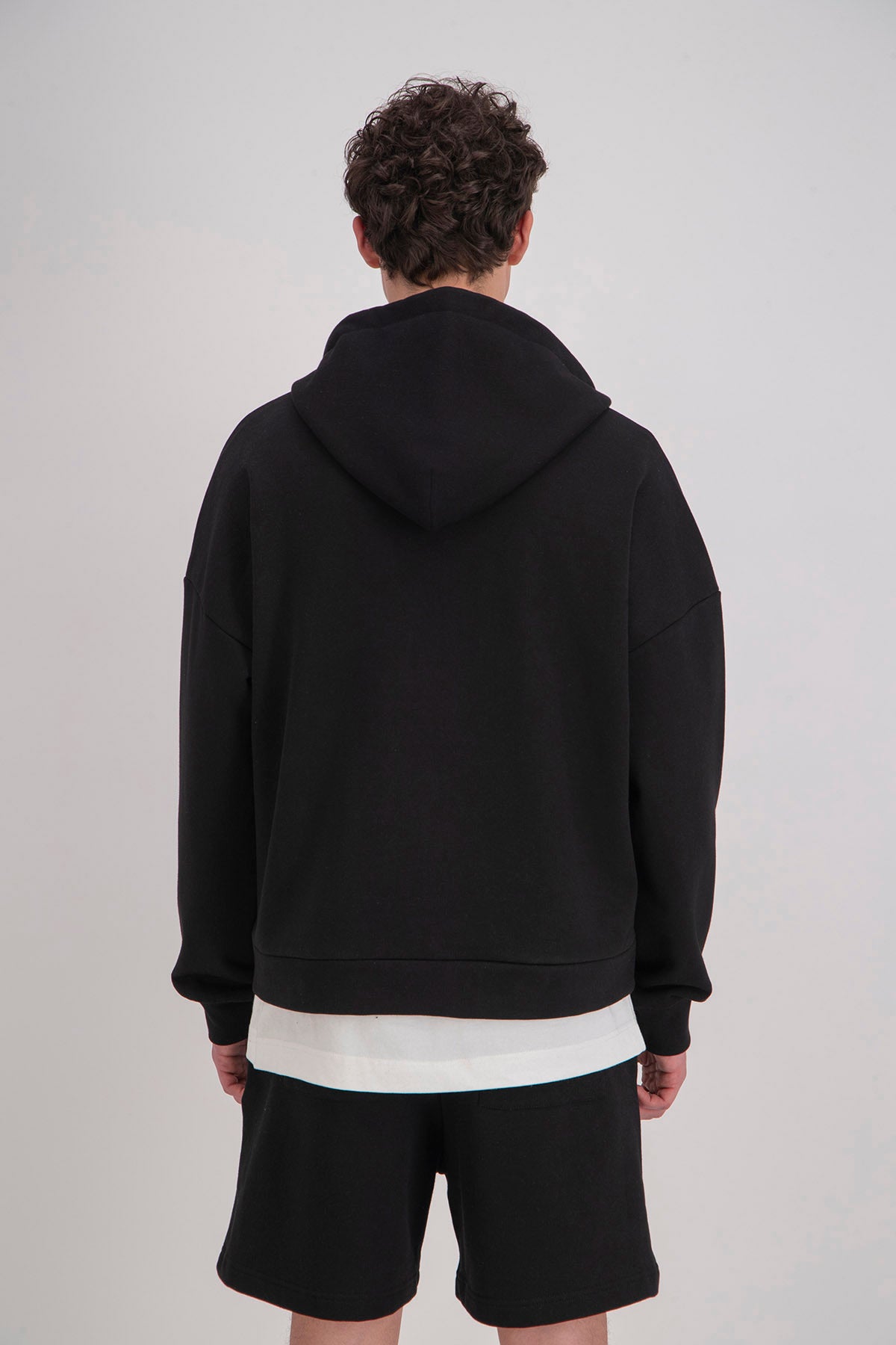Veste / Sweat zip capuche noir Cœur noir