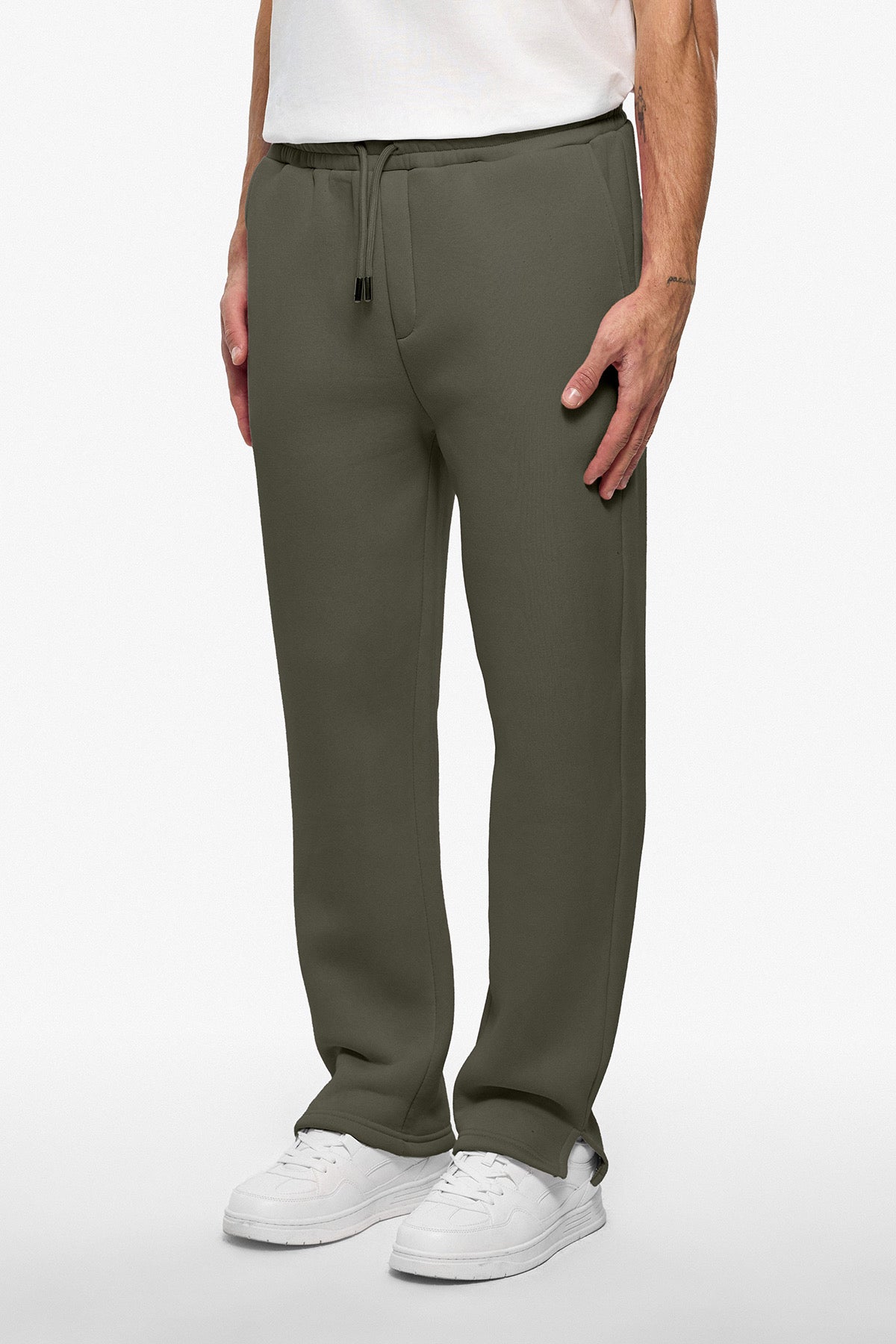 Pantalon jogg fente kaki