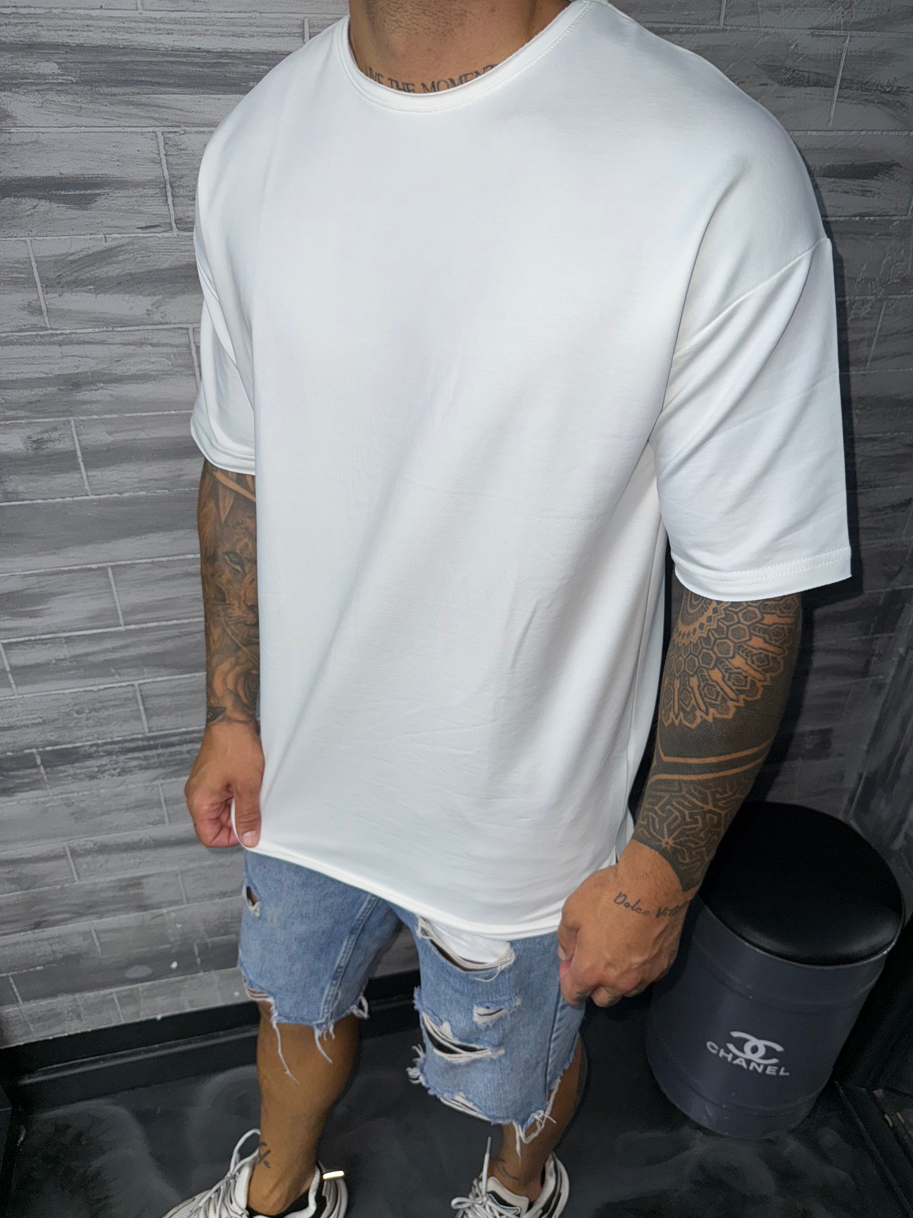 T-shirt Oversize uni blanc