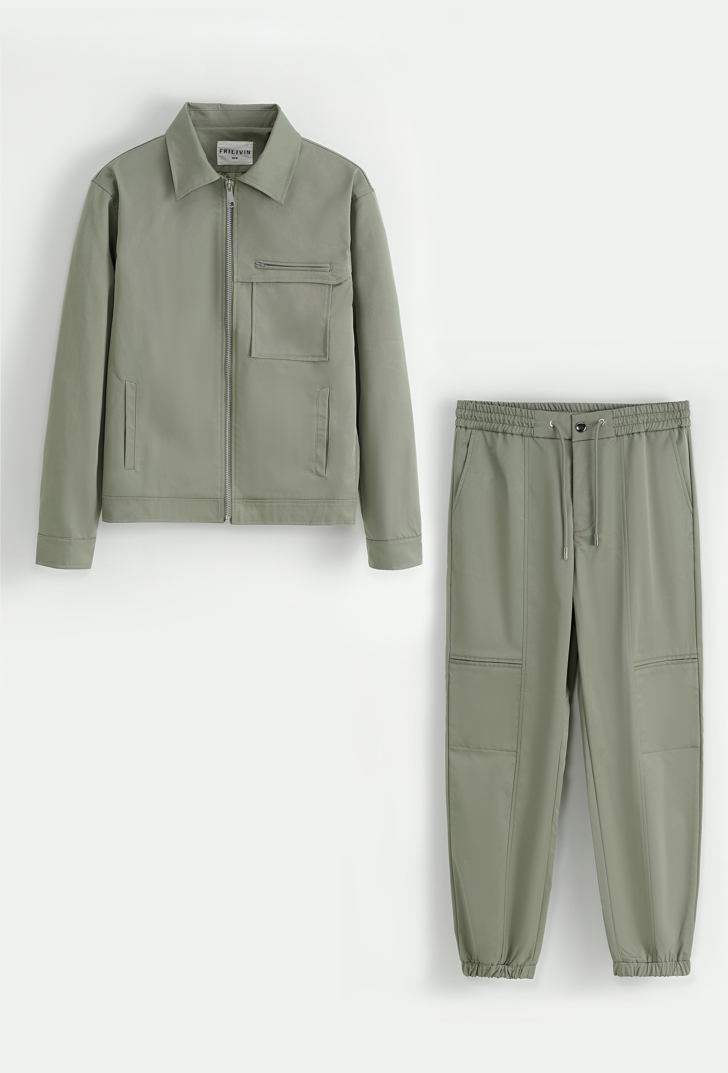 Ensemble zip imper kaki