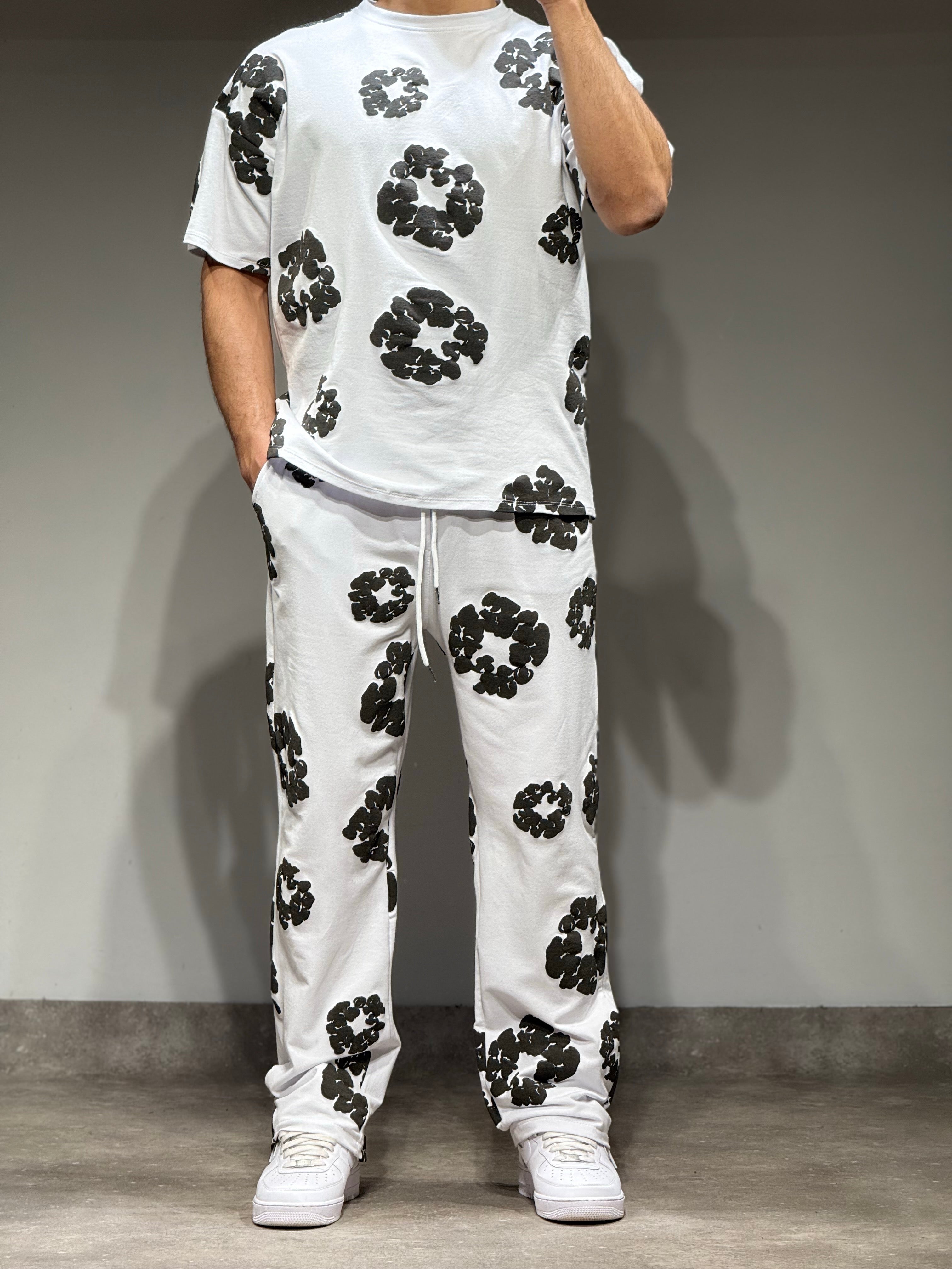 Ensemble Tears t-shirt pantalon blanc