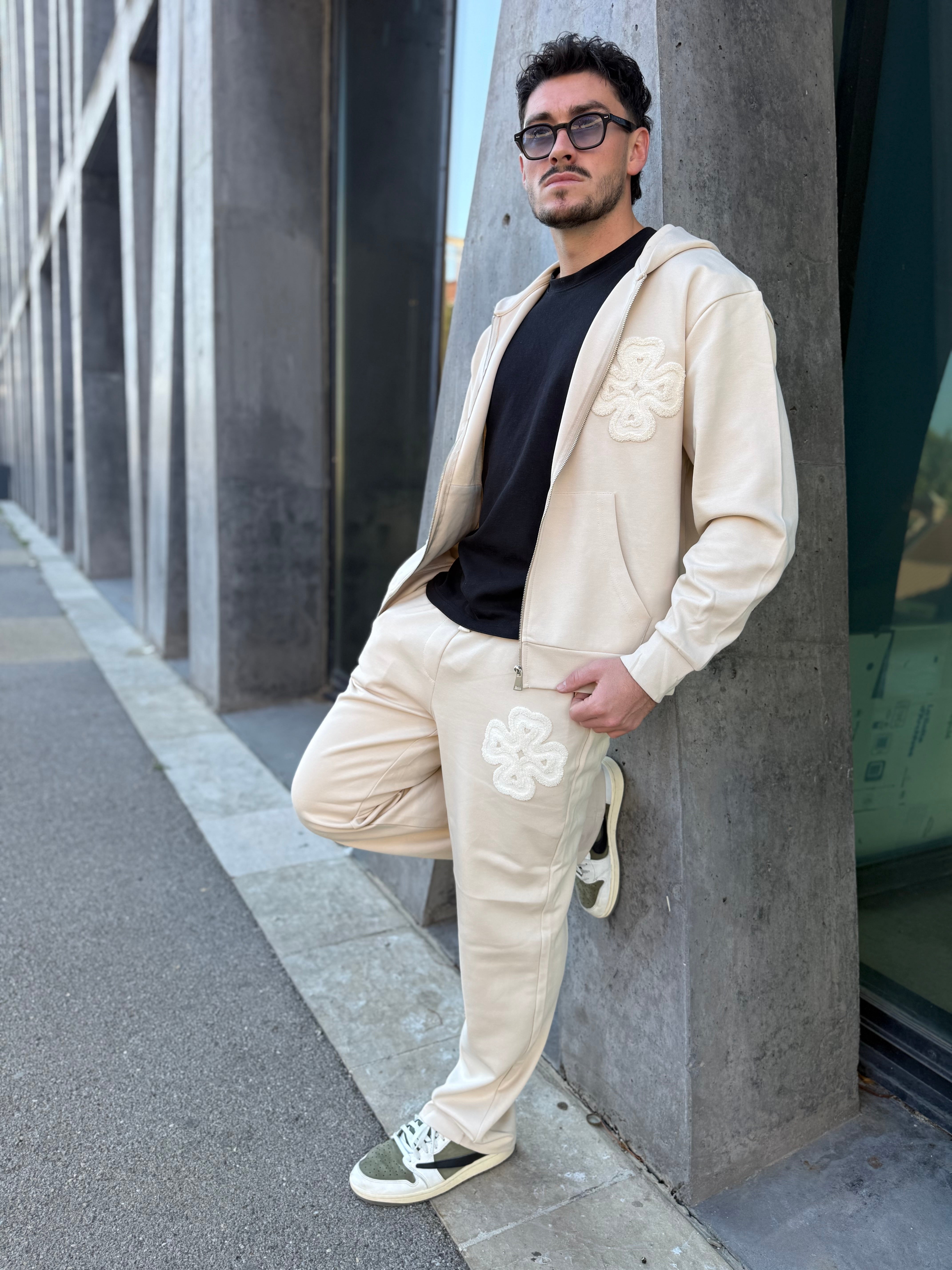 Ensemble survêtement beige trèfle