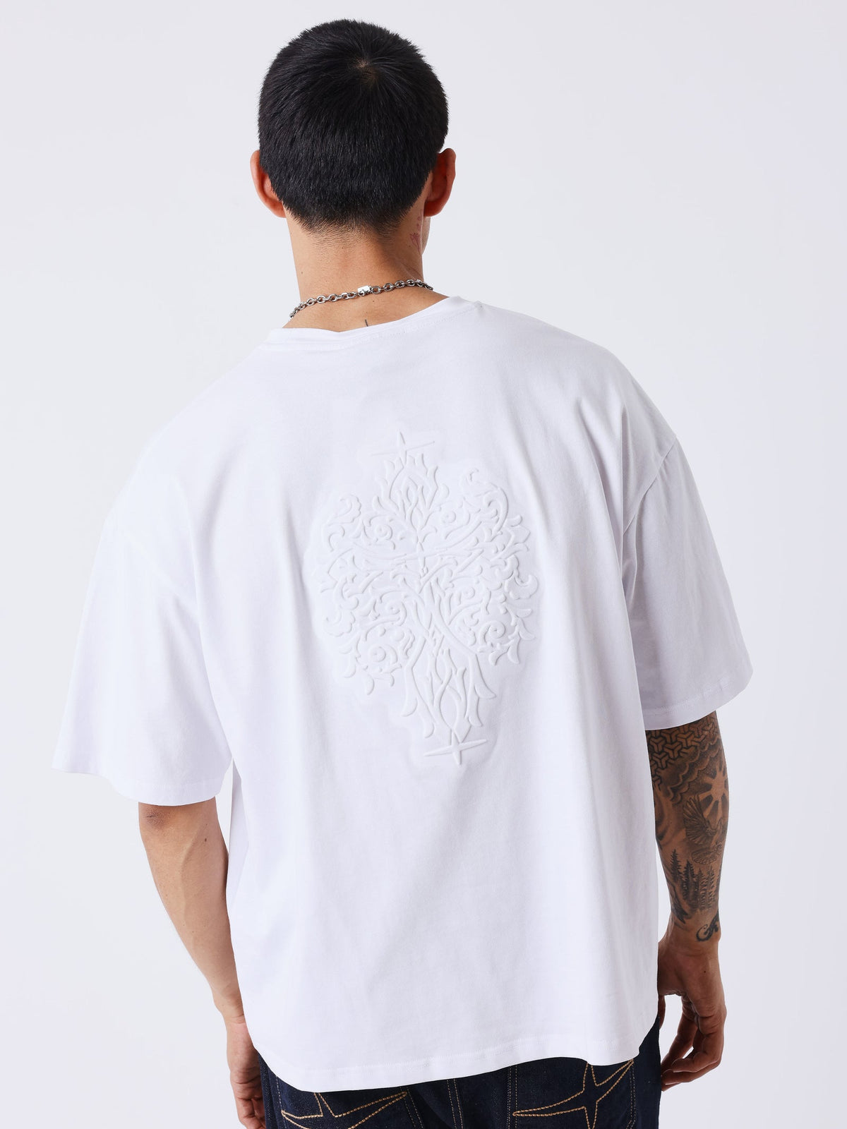PXP - T-SHIRT MOTIF EMBOSSÉ BLANC