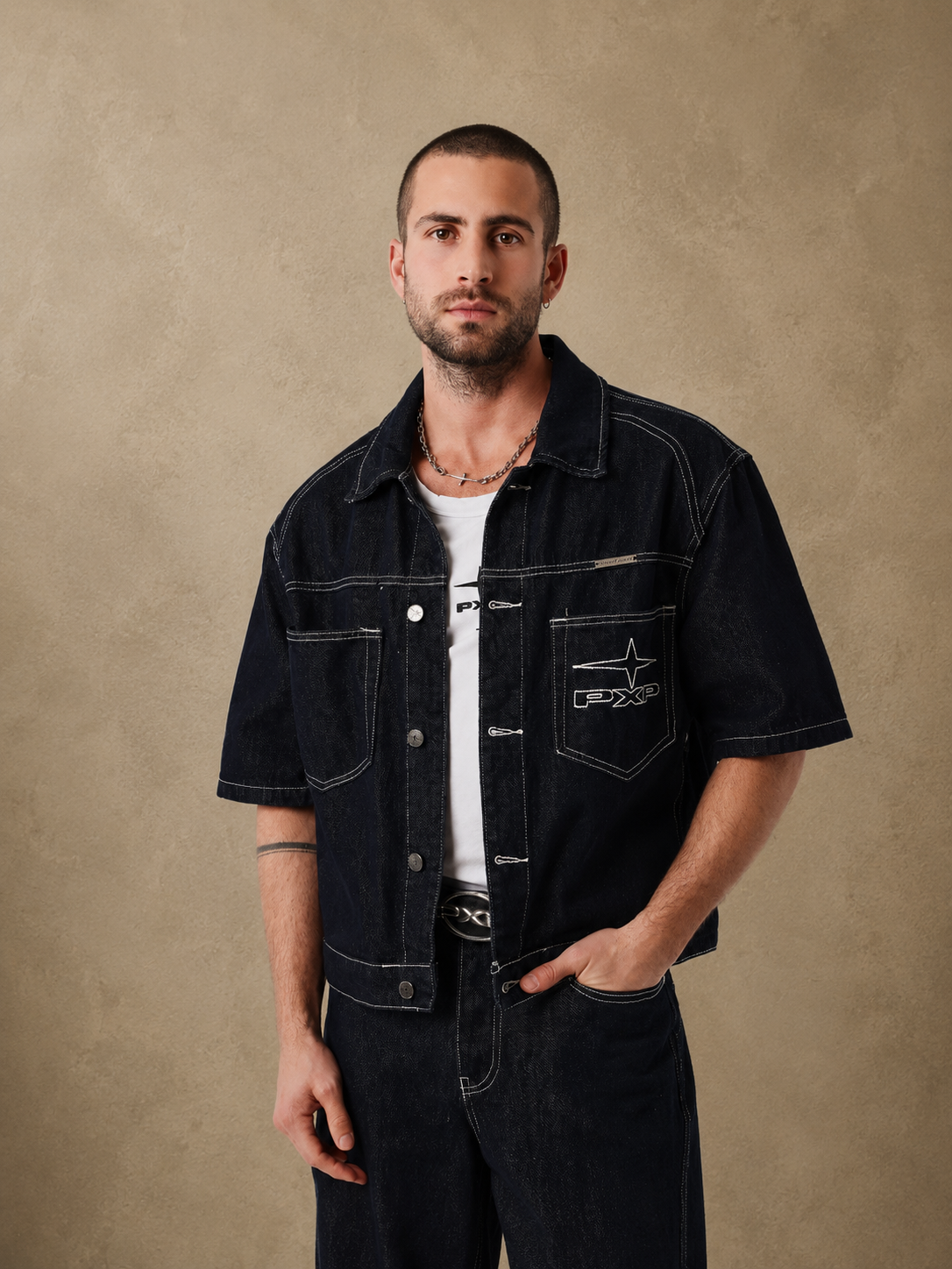 PXP - Chemise en jean brut