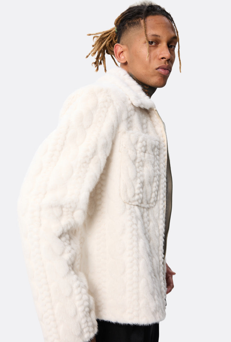 Veste fourrure blanche Montréal