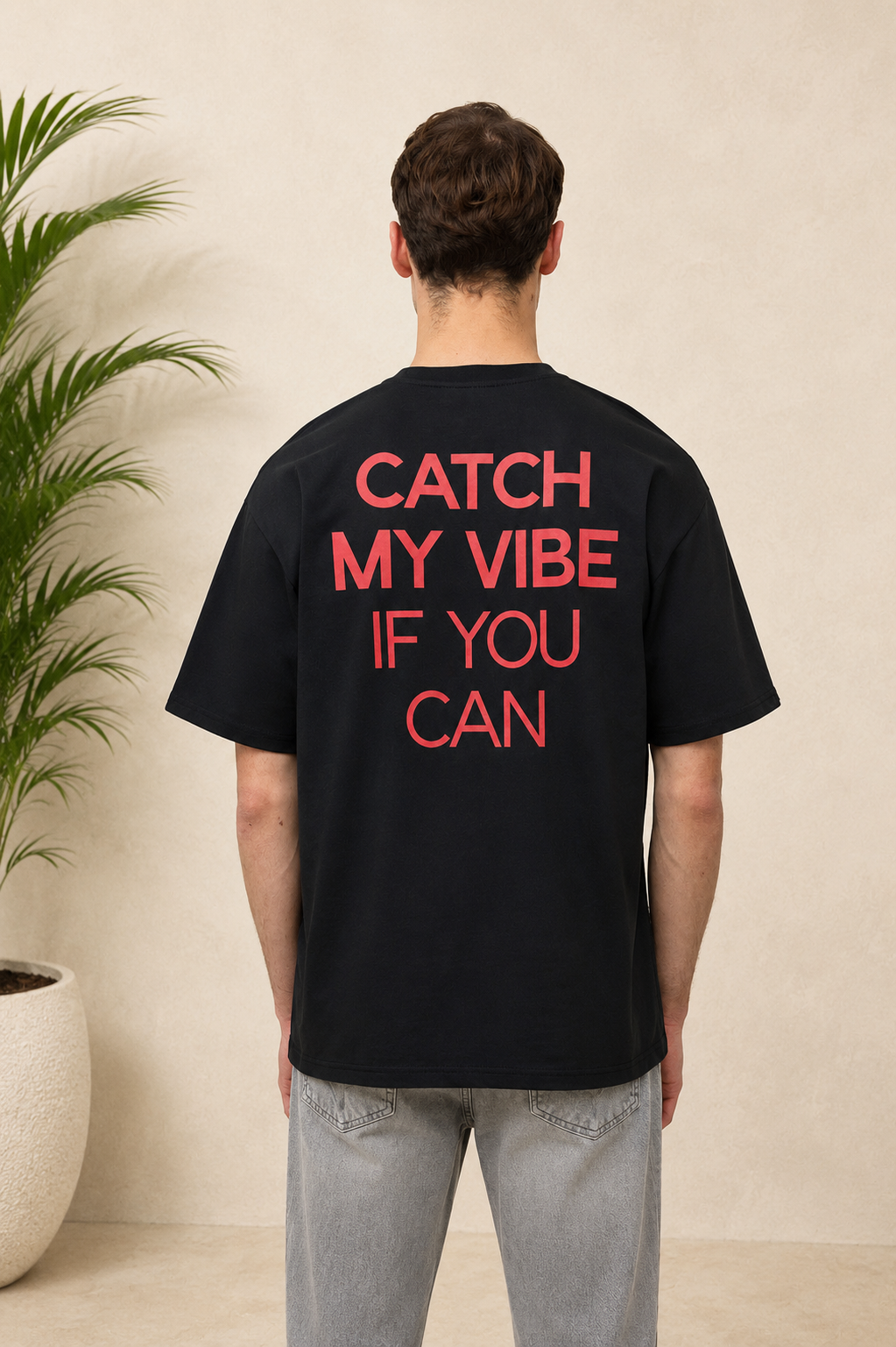 T-Shirt Energy Catch My Vibe noir