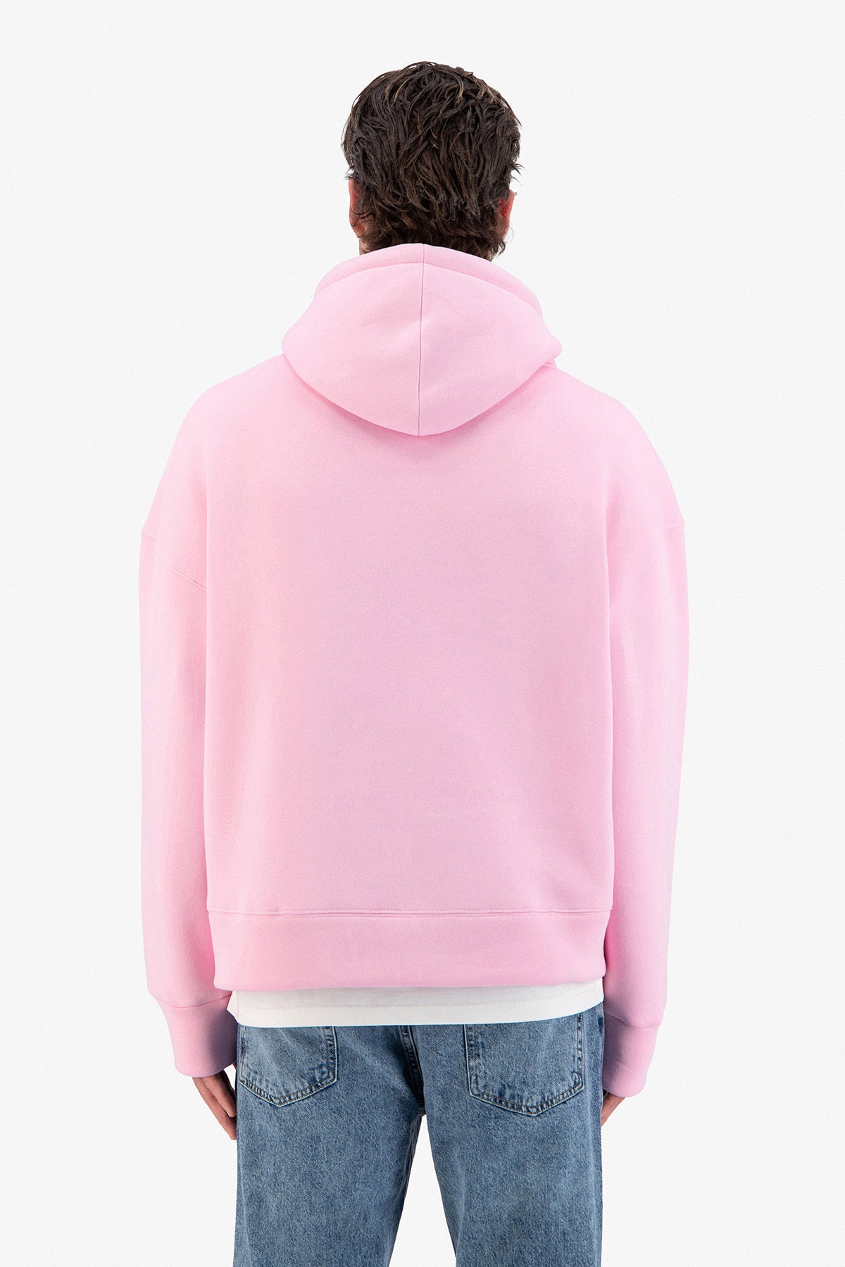 Sweat capuche rose petit cœur