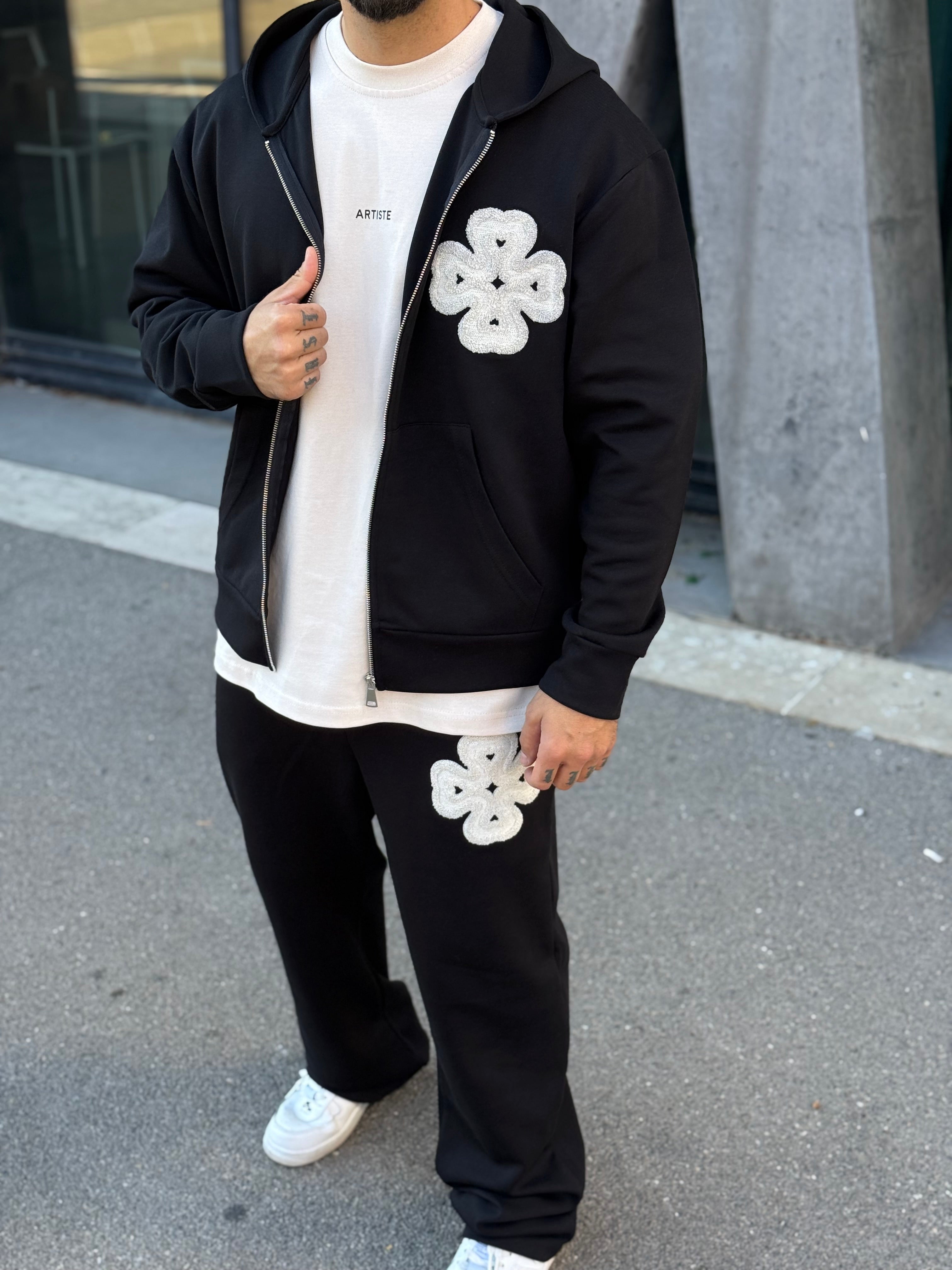 Ensemble survêtement noir trèfle