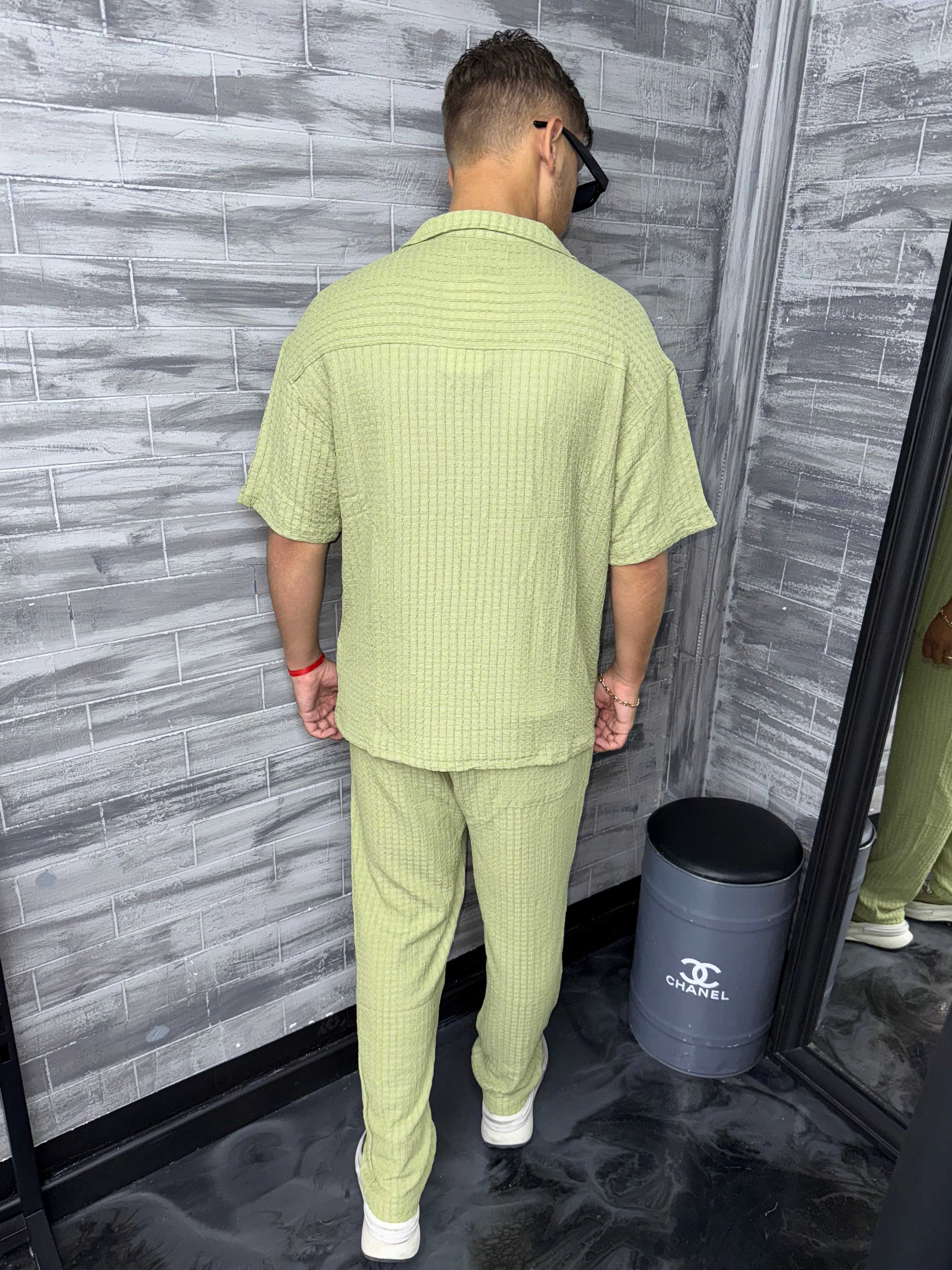 Ensemble Palma chemise + pantalon kaki