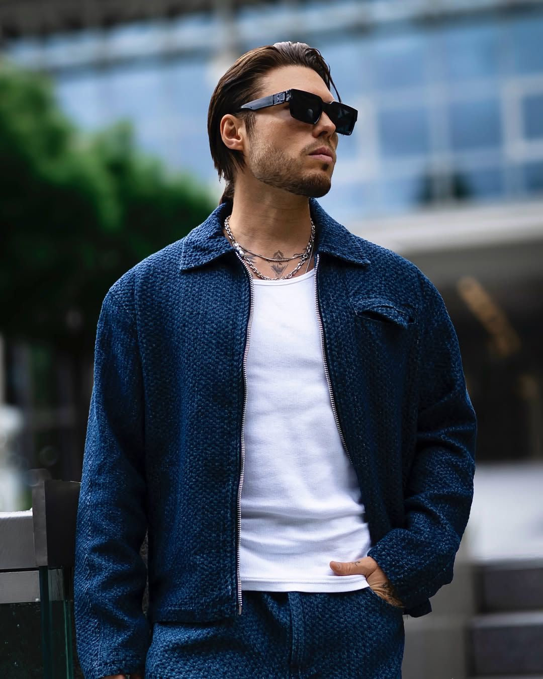 Ensemble denim veste + pantalon