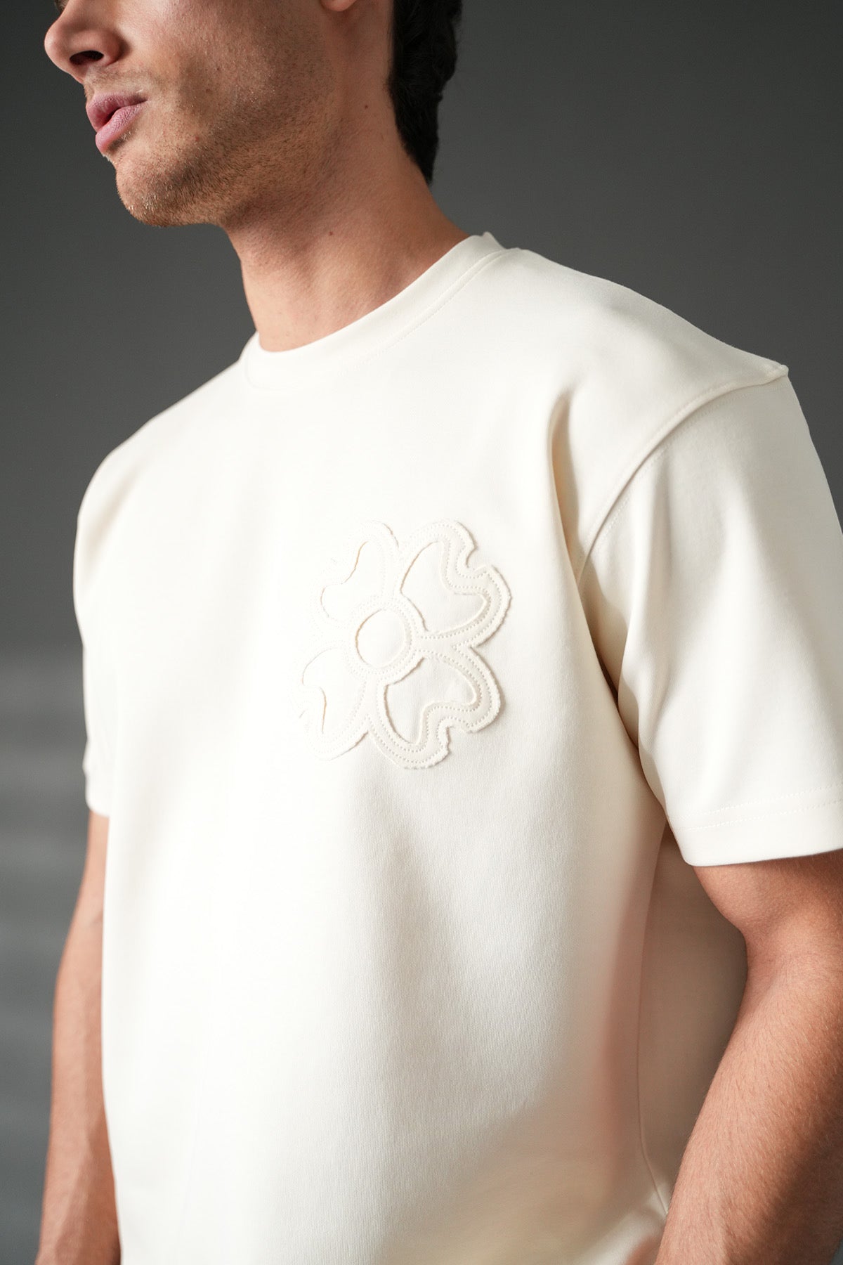 Ensemble T-shirt + pant beige trèfle