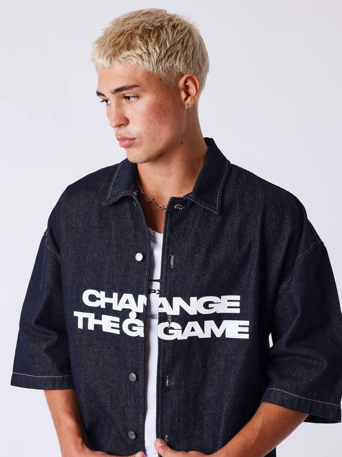 PXP - CHEMISE MANCHE COURTE DENIM CHANGE THE GAME