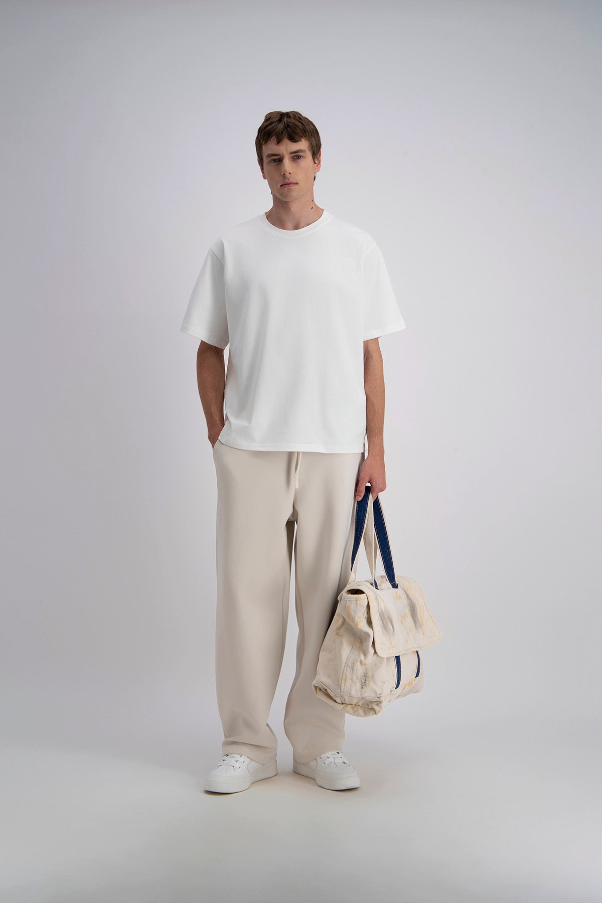 Pantalon jogg loose beige
