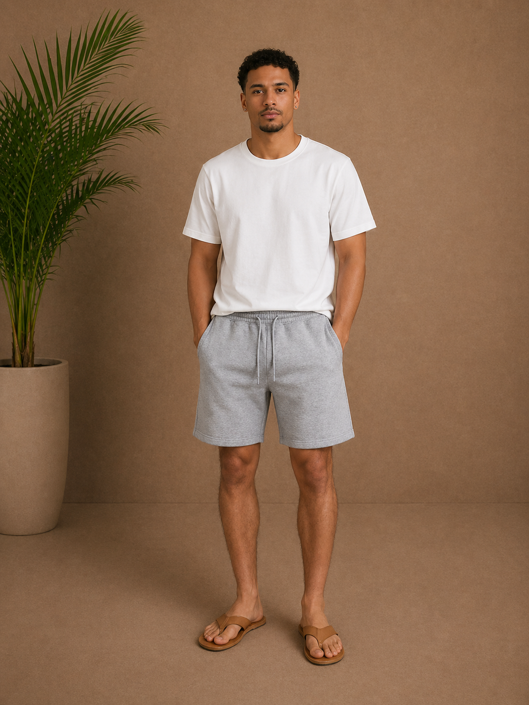 Short ample gris