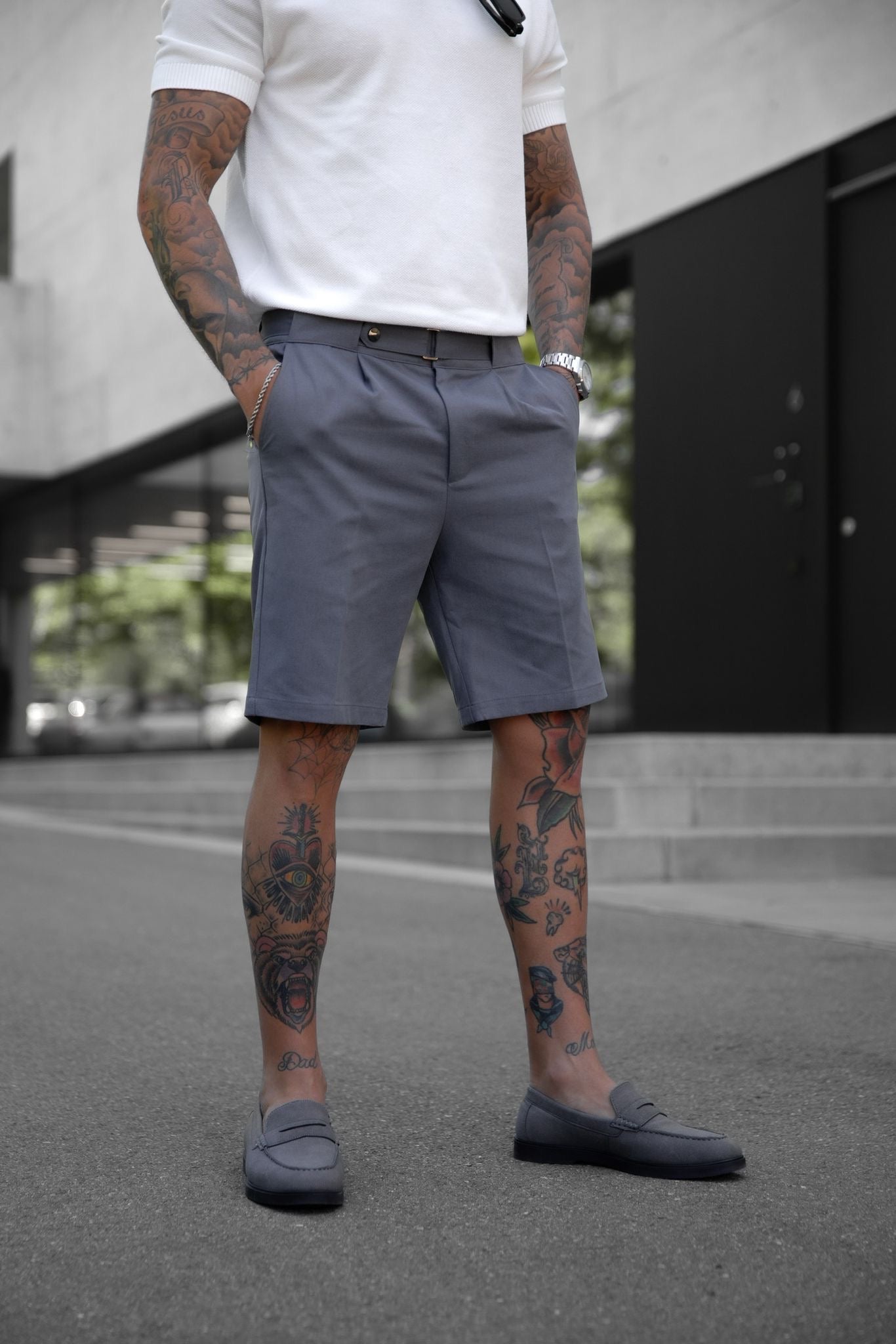Short pince gris