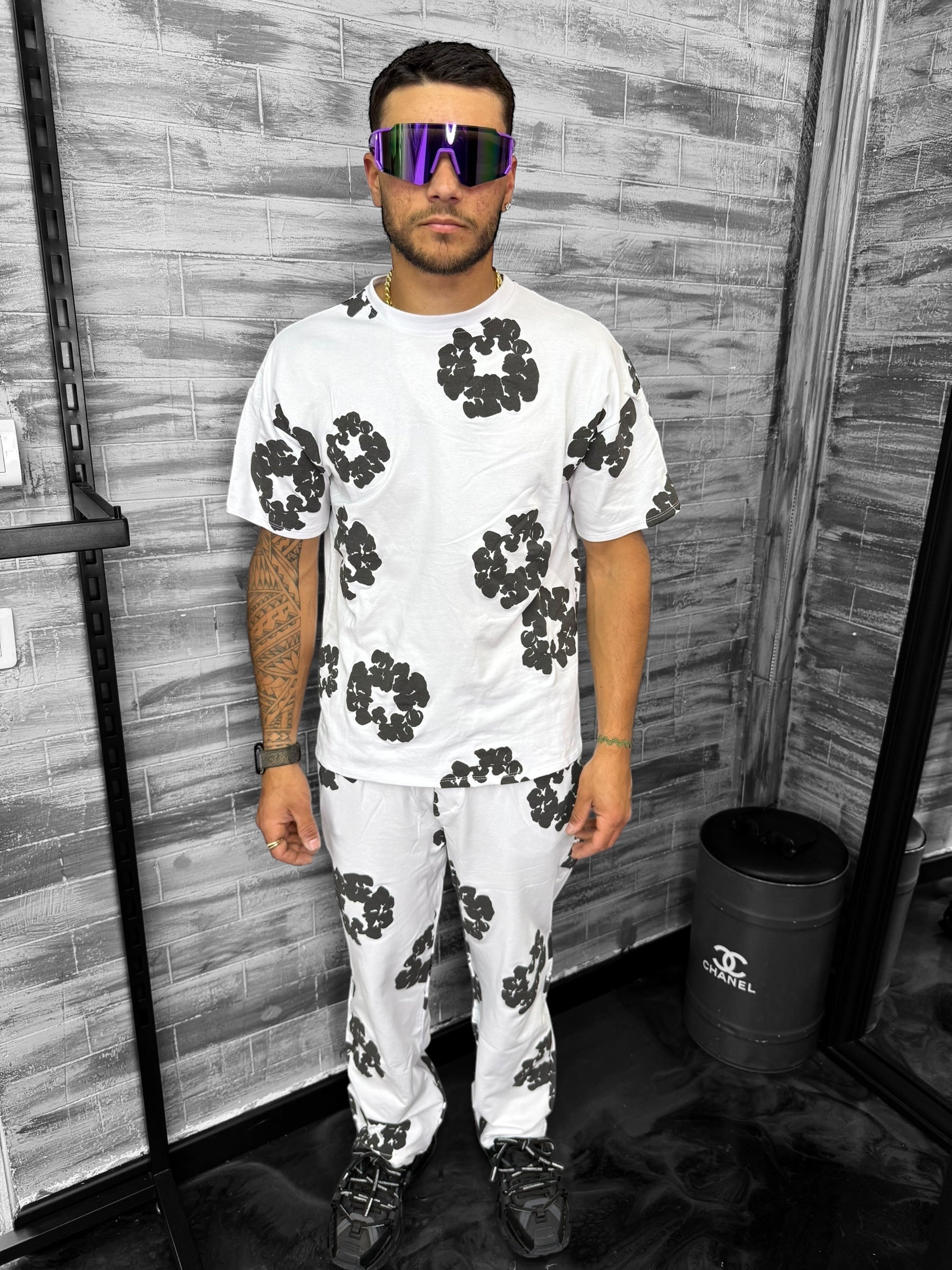 Ensemble Tears t-shirt pantalon blanc