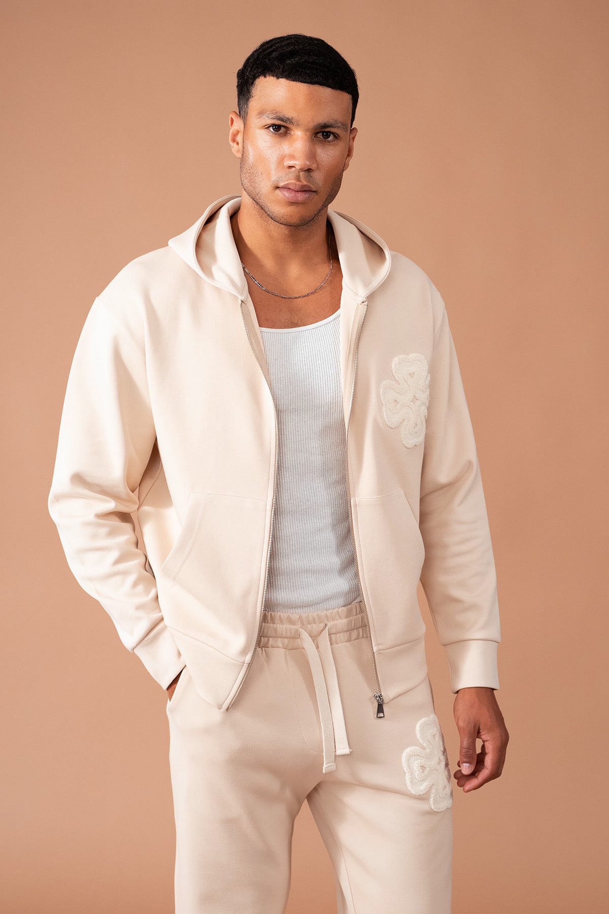 Ensemble survêtement beige trèfle