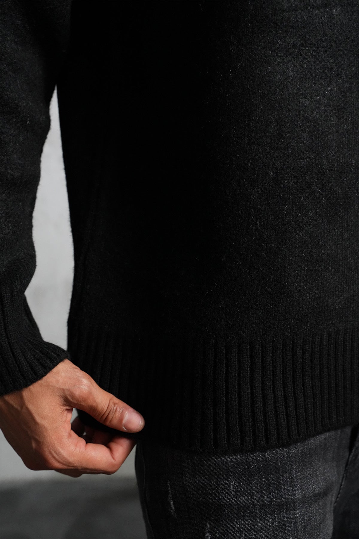 Pull maille noir Cœur