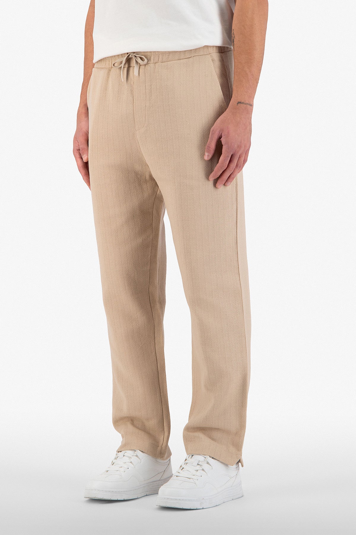 Pantalon Jacquard beige