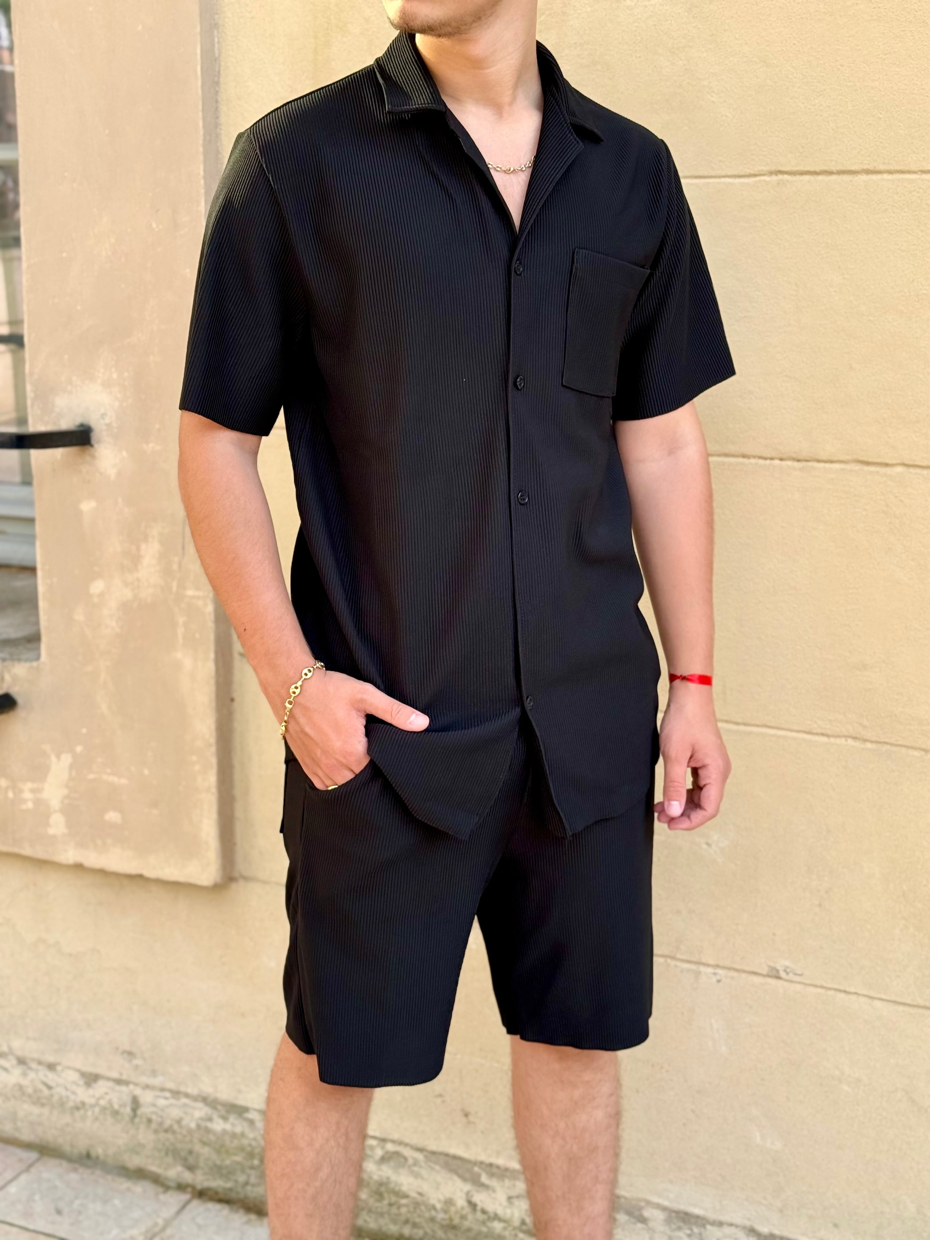 Ensemble Pablo short + chemise noir
