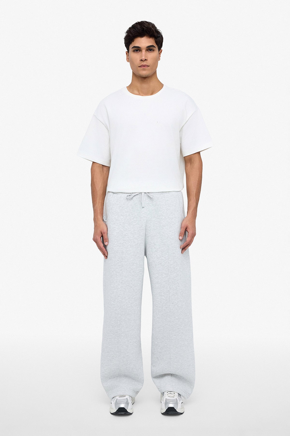 Pantalon jogging large gris