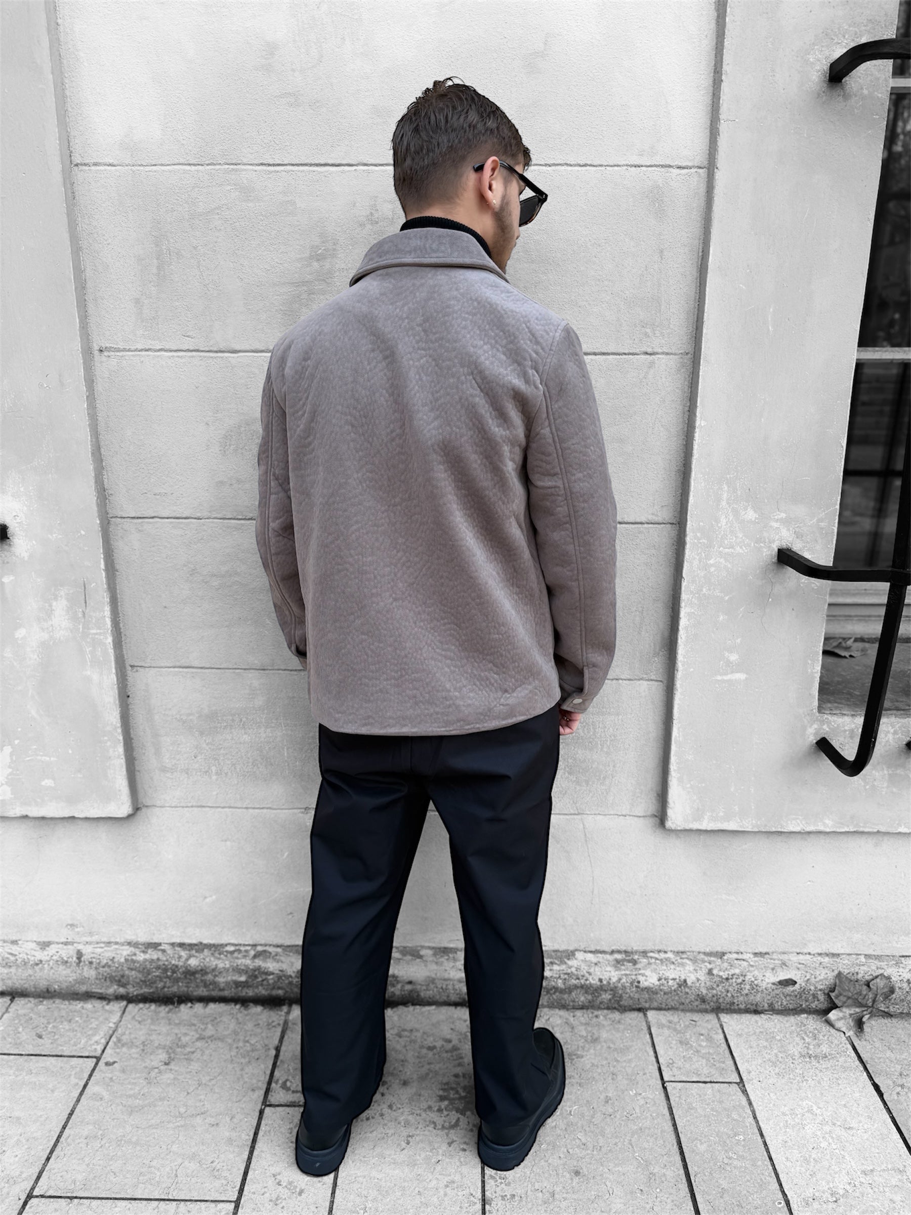 Veste daim marron clair