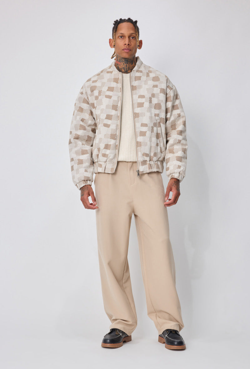 Veste motif beige