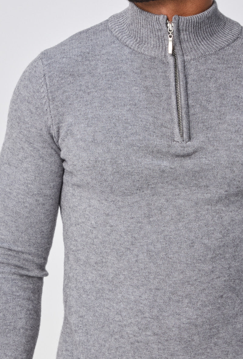 Pull zip gris