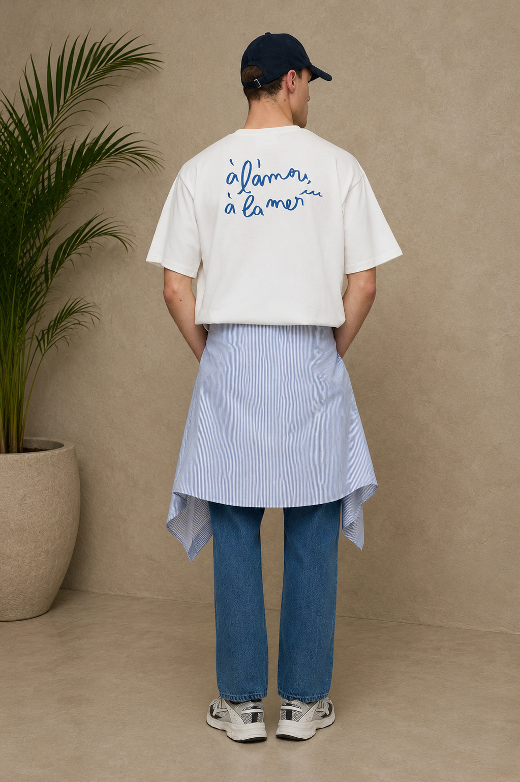 T-Shirt l’amour à la mer blanc