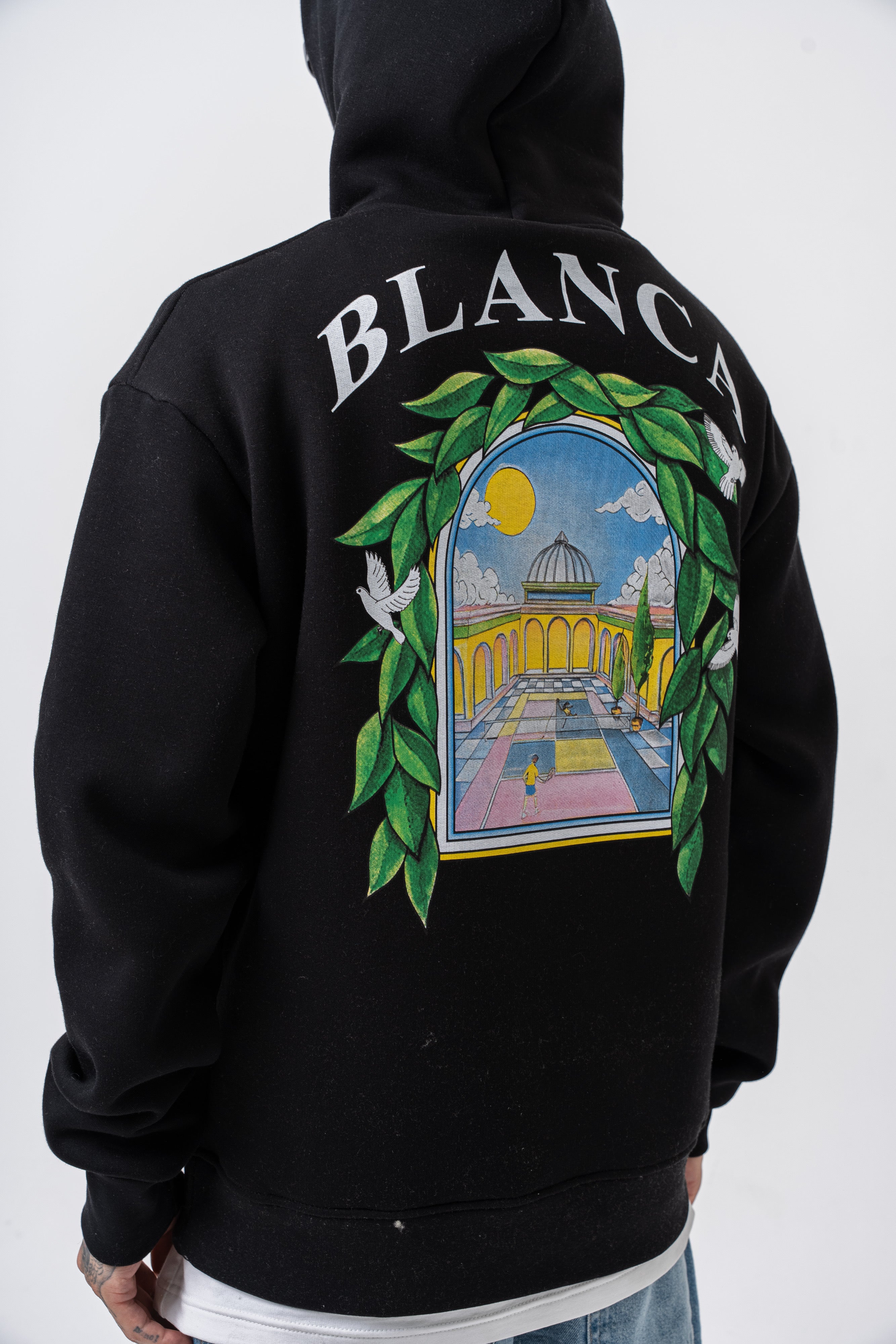 Sweat capuche BLANCA noir