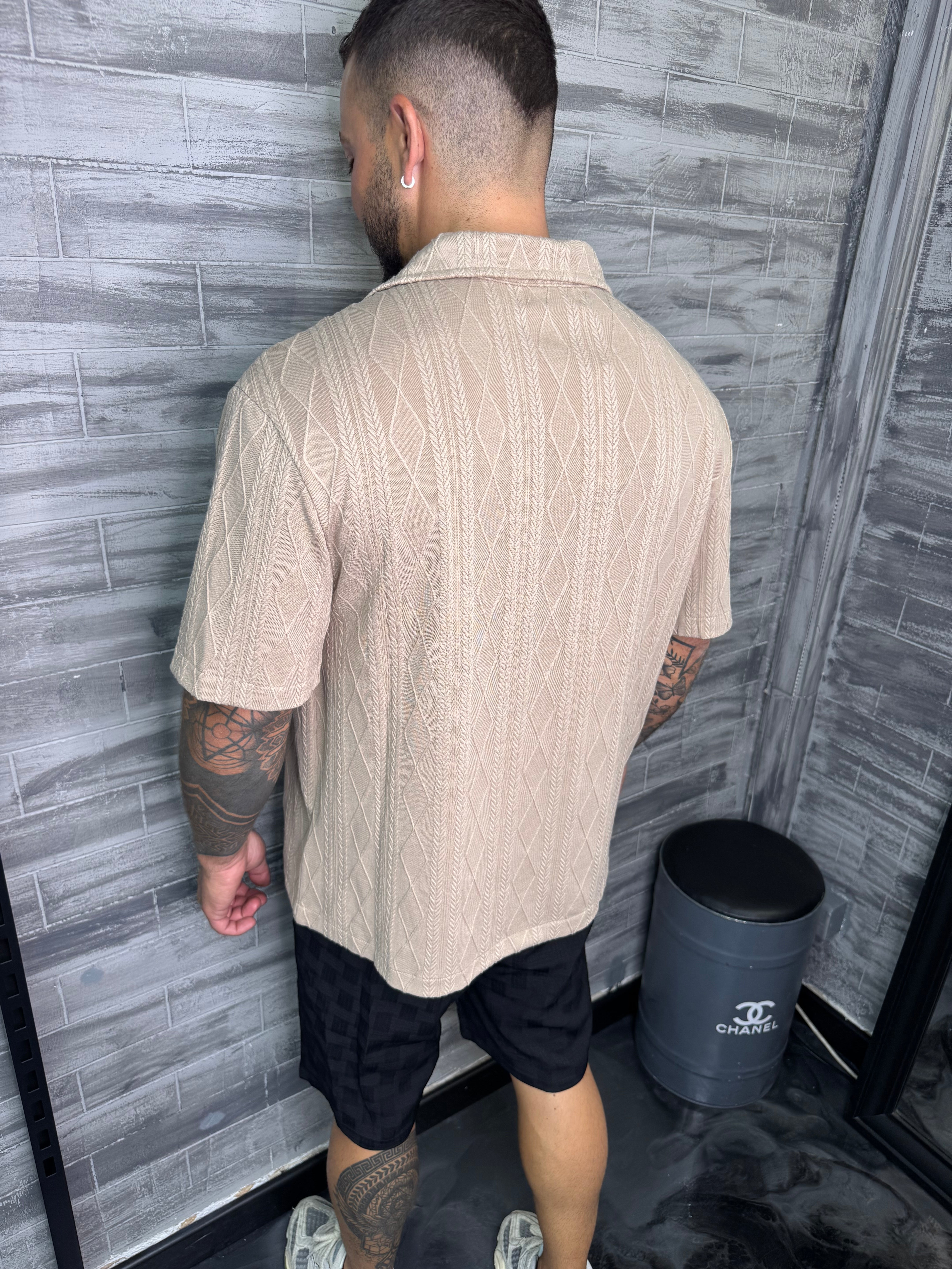 Chemise Valence M. courte beige