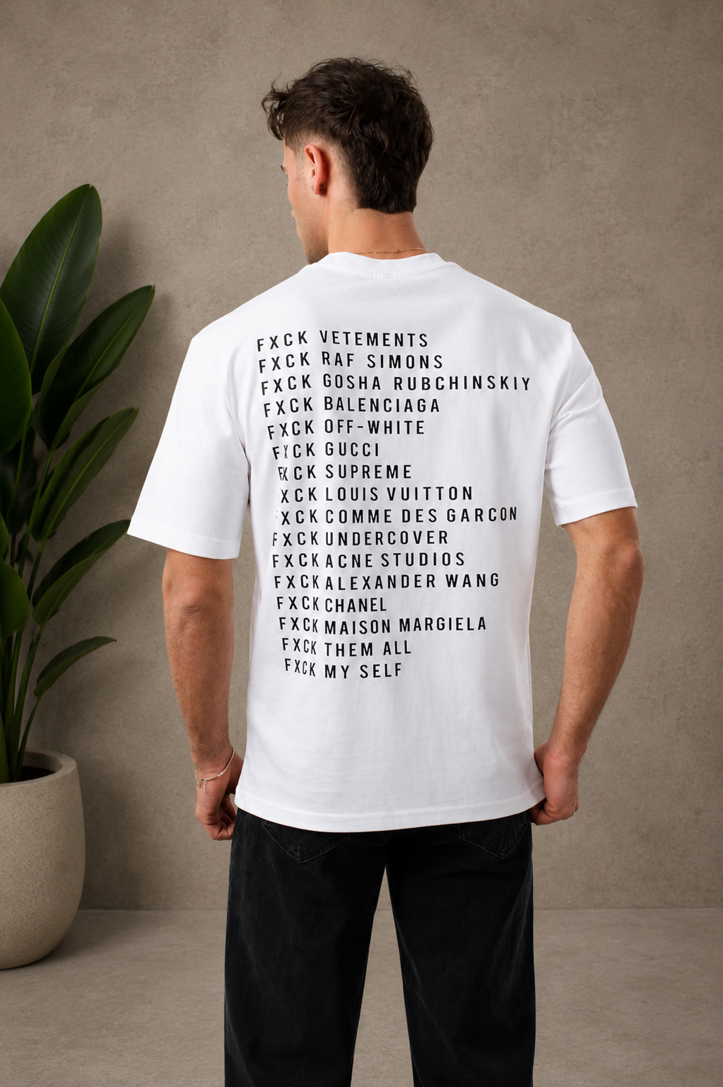 T-Shirt Fuck blanc