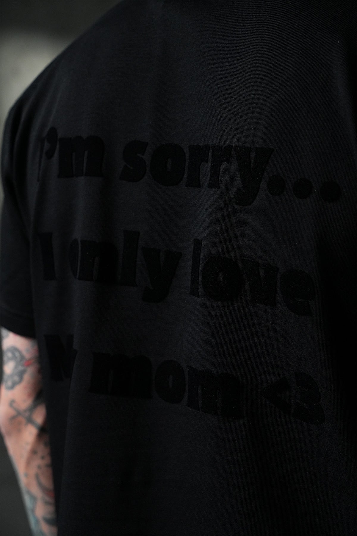 T-Shirt Love Mom noir