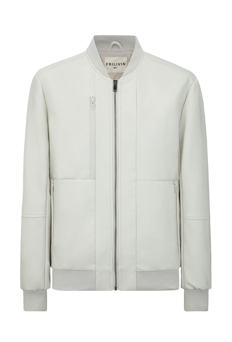 Veste Simili cuir crème