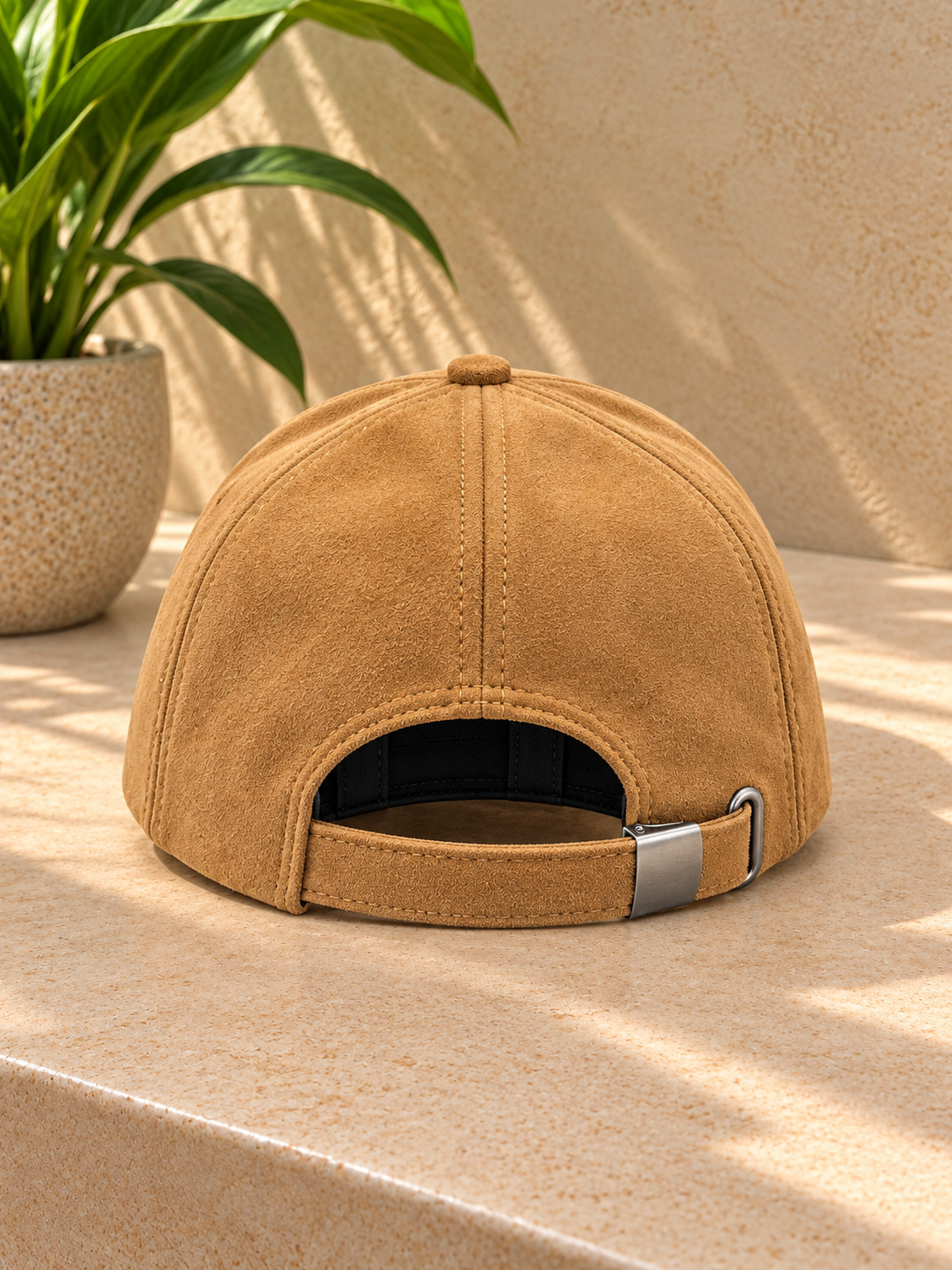 Casquette daim marron