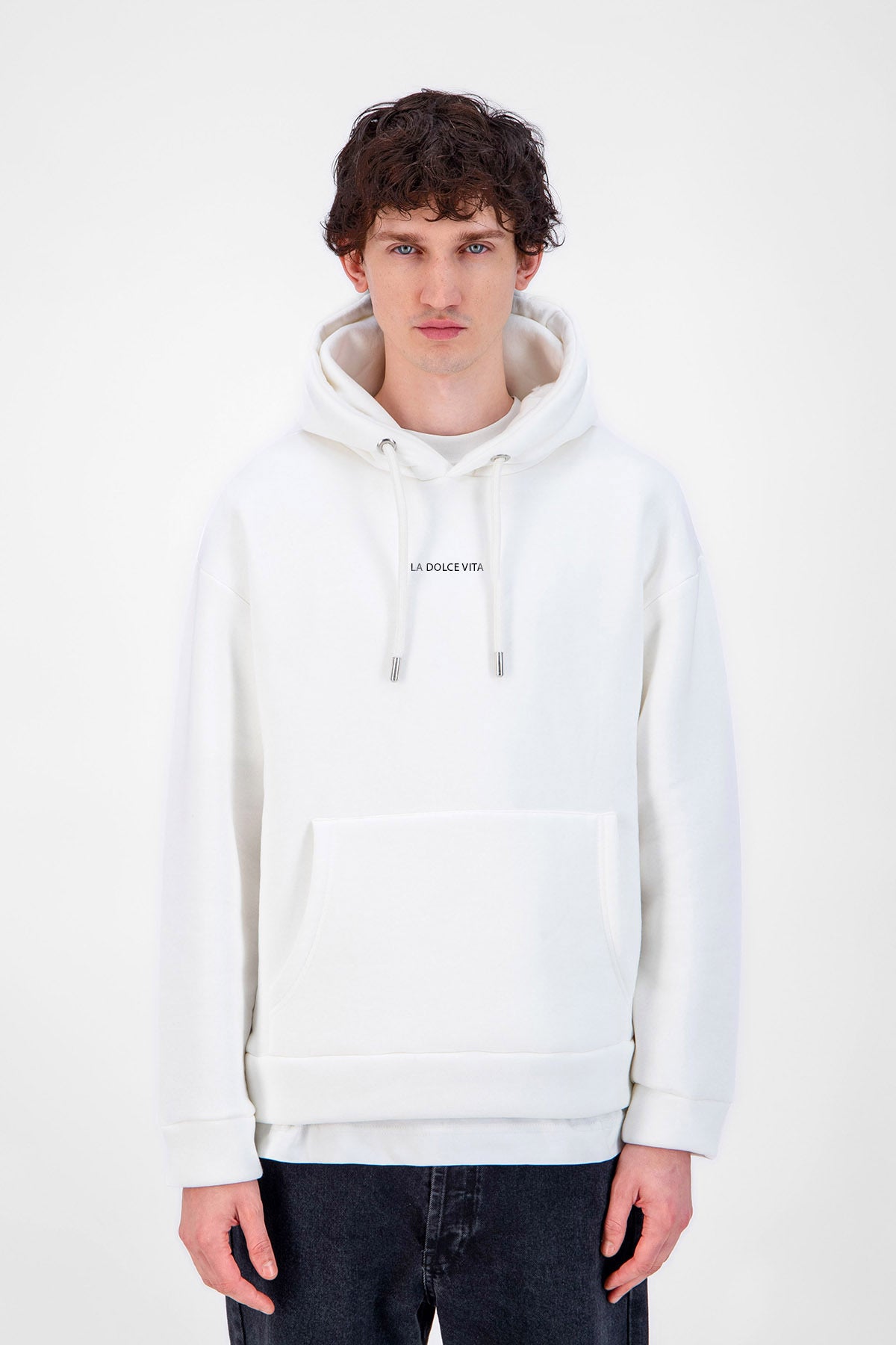 Sweat capuche blanc Dolce Vita