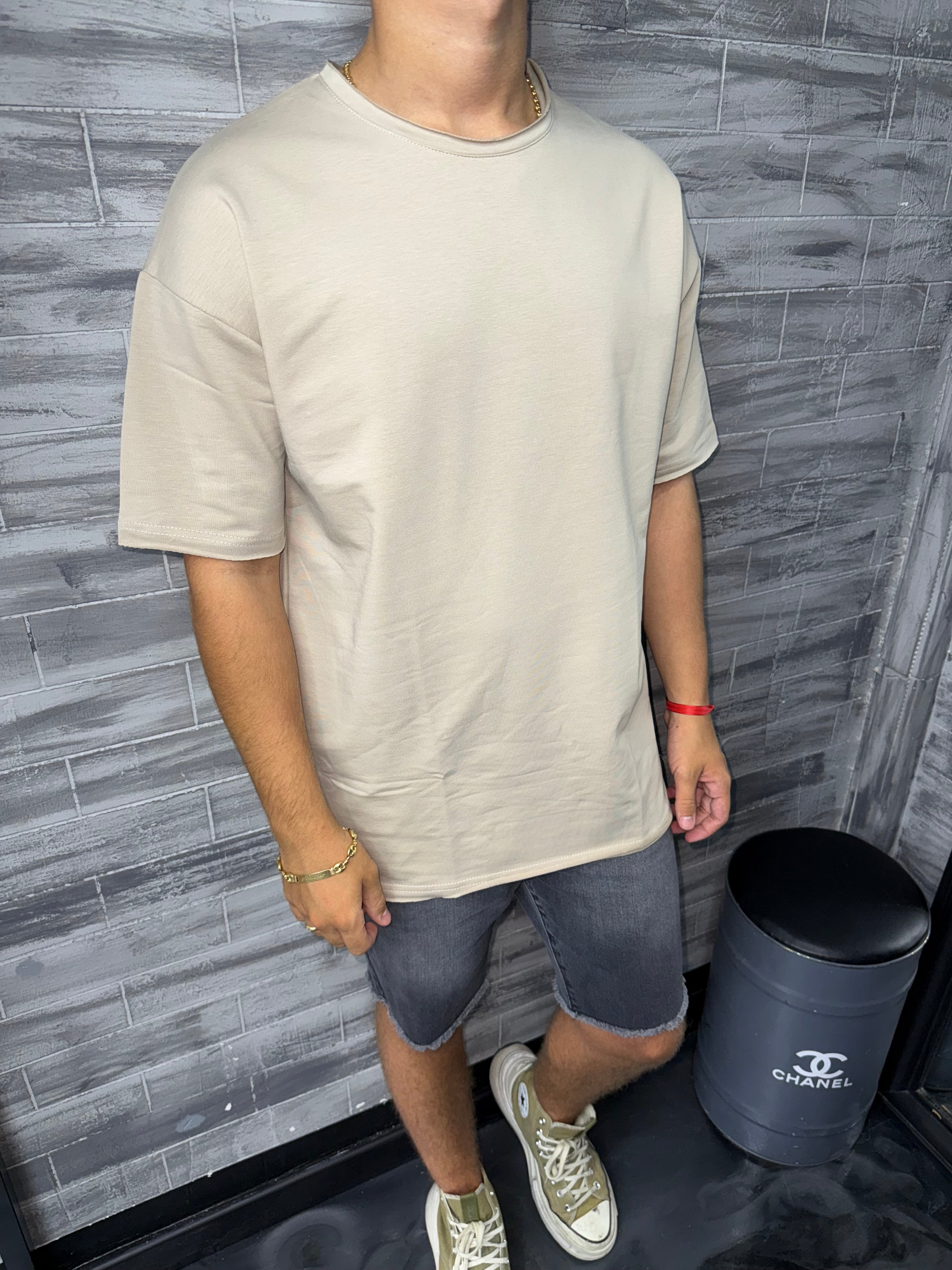 T-shirt Oversize uni beige