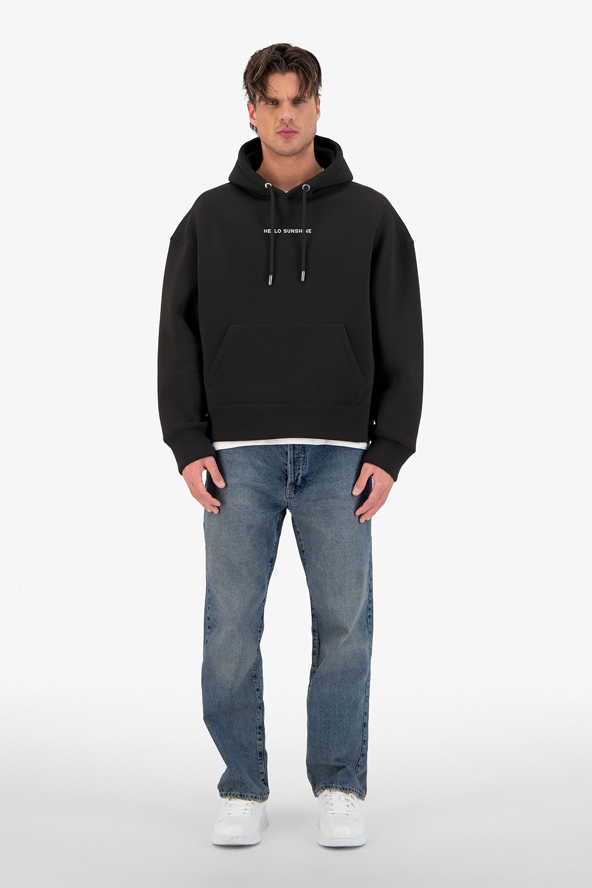 Sweat capuche noir Sunshine