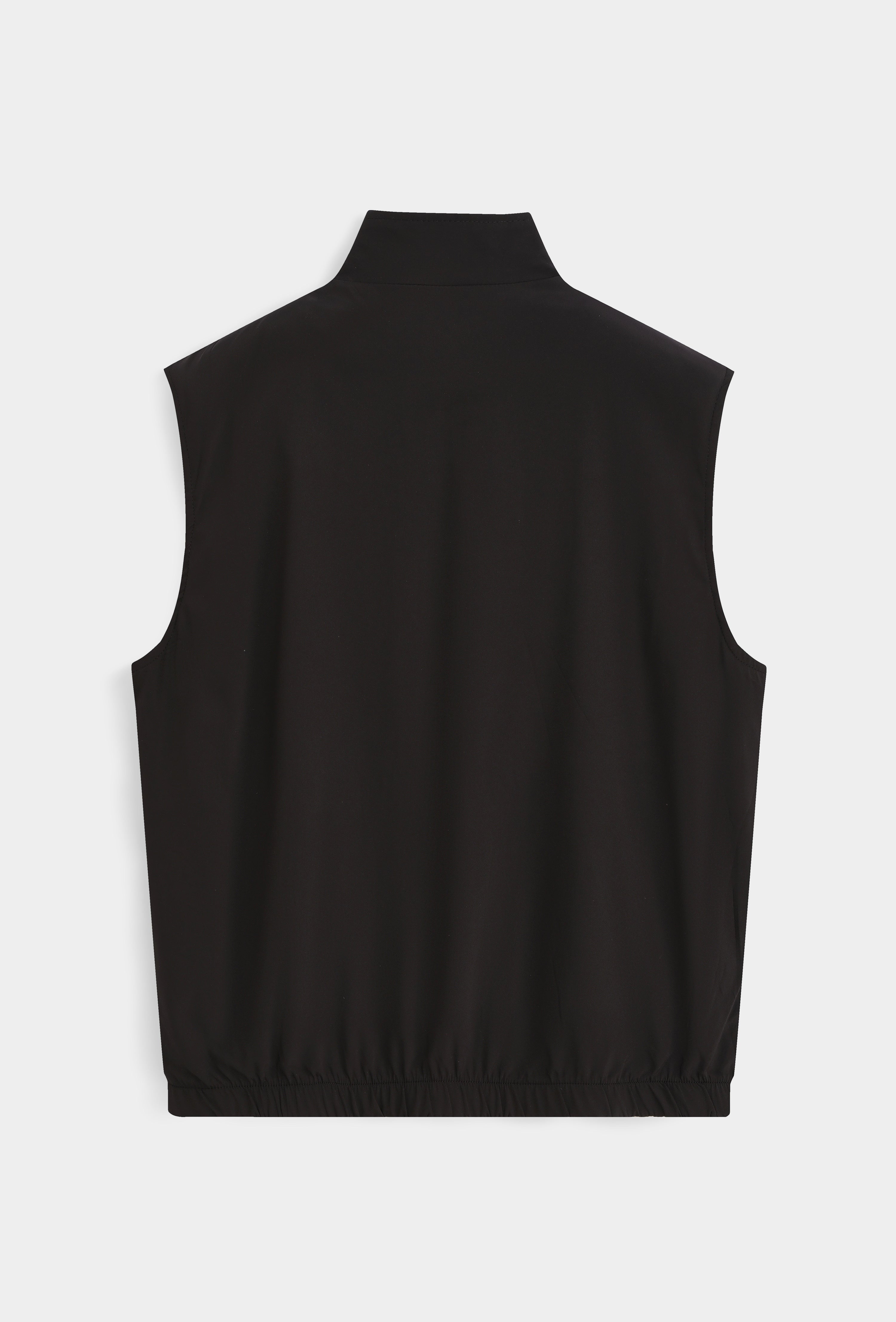 Veste sans manche réversible noir/beige