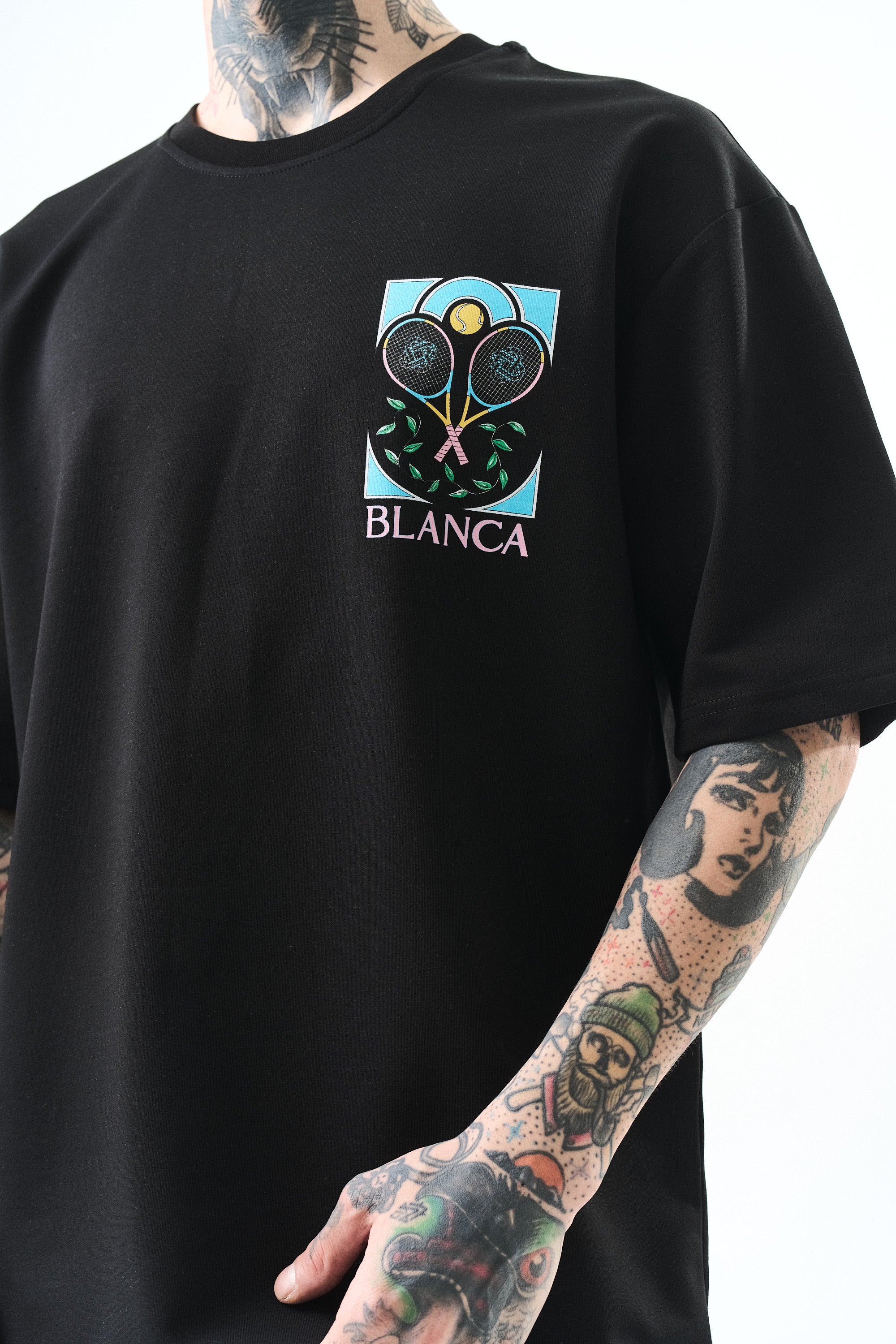 T-shirt Blanca raquette noir