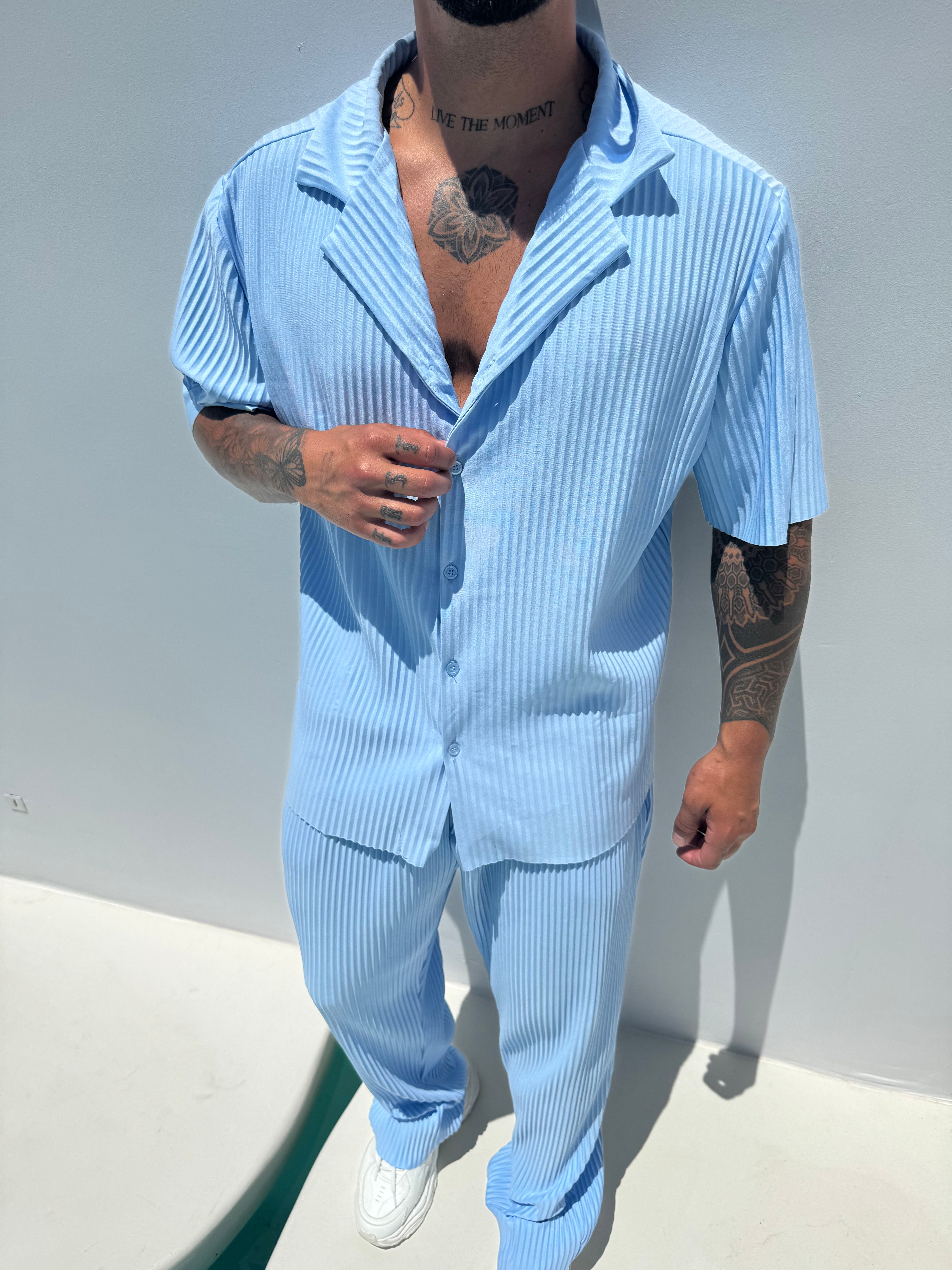 Ensemble Pablo Chemise pantalon Oversize Bleu