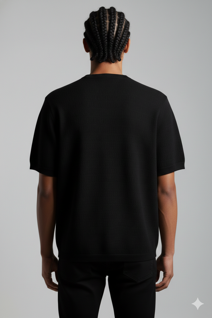 T-shirt épais noir motif