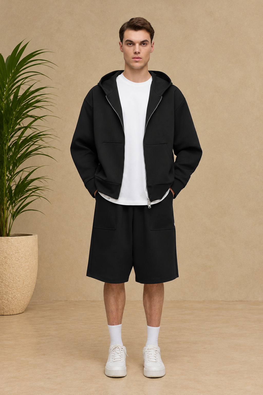 Veste jogg loose noir