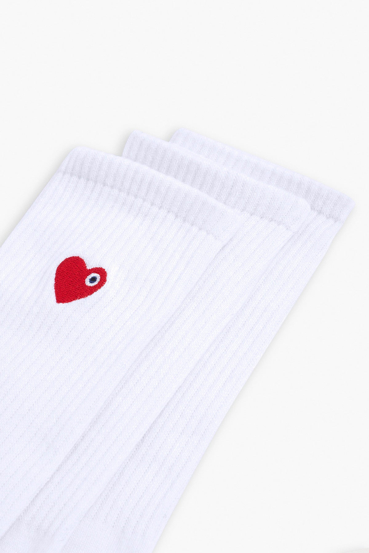 ADJ Chaussettes blanche cœur rouge